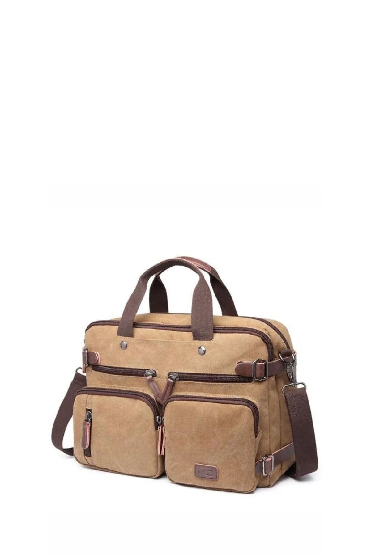 Cactive Kanvas Gri Kumaş Unisex Laptop & Evrak Çantası Ctv1278