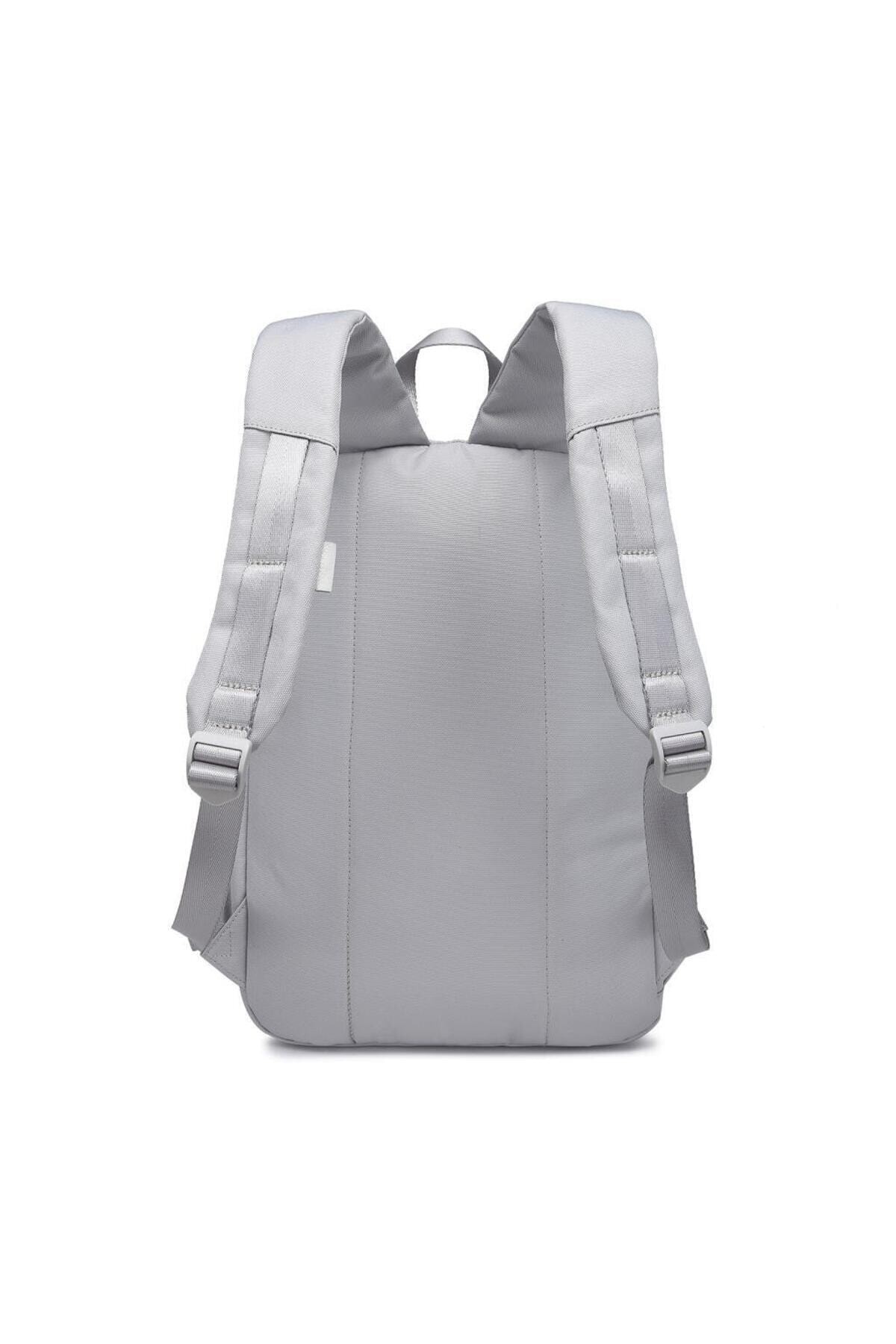 Bagacar Smart Bag 3199 Okul ve Günlük Laptop Bölmeli Sırt Çantası Açık Gri