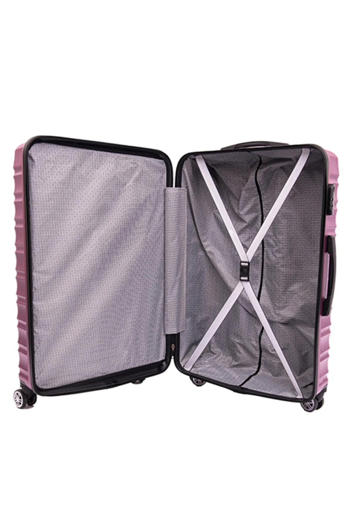 Mv-05 Mor Moda Abs Plastik Büyük Boy Valiz