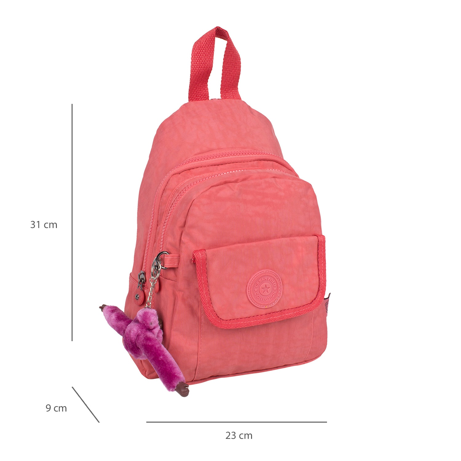 Bagacar Urban 2034 Klınkır Kumaş Unisex Sırt Çantası Pembe