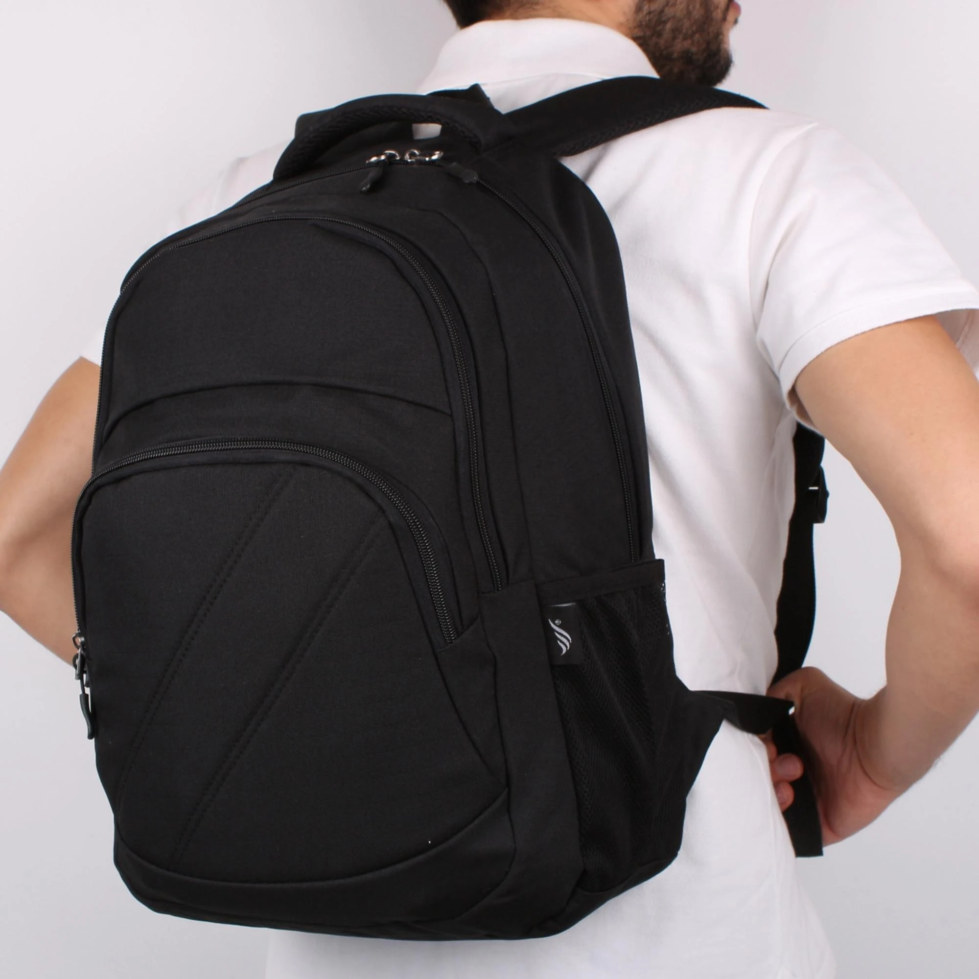 Bagacar IZ1130 Siyah Unisex Okul ve Günlük Sırt Çantası