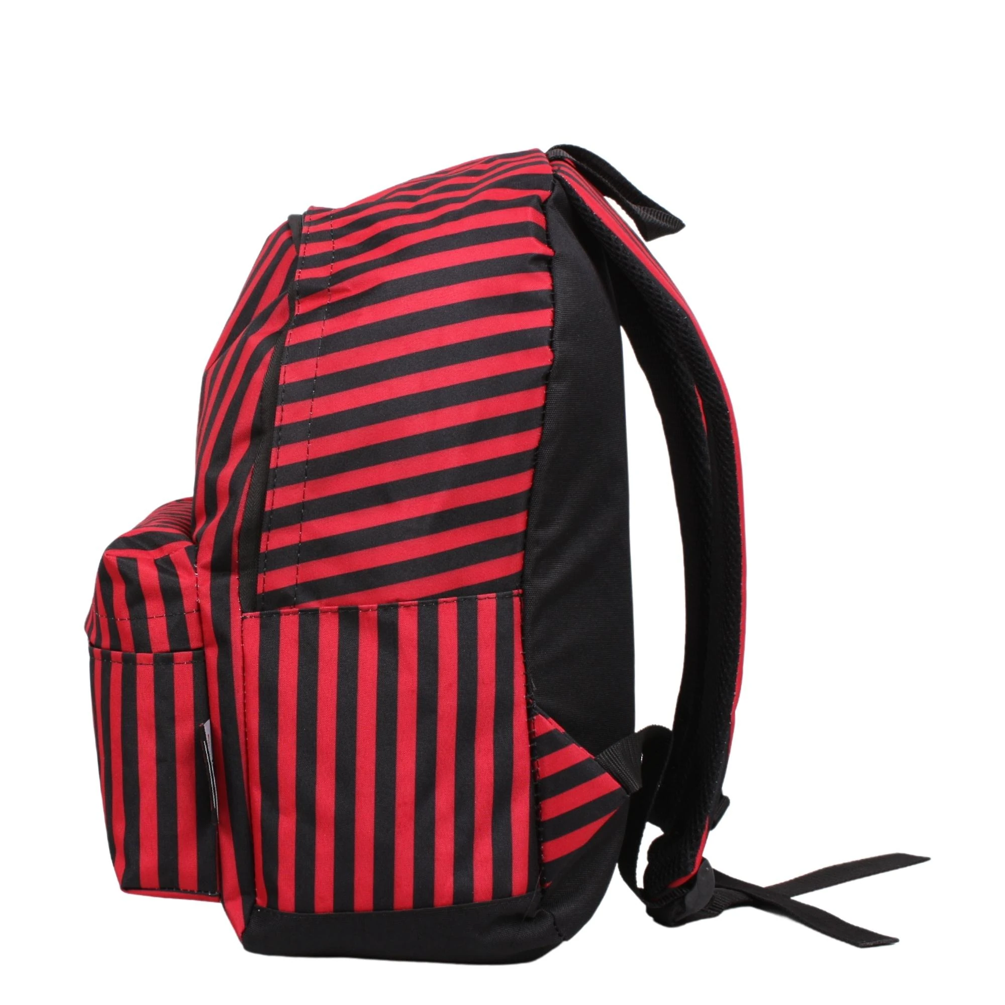 Bagacar 130 Kırmızı Siyah Çizgili Günlük Okul Sırt Çantası