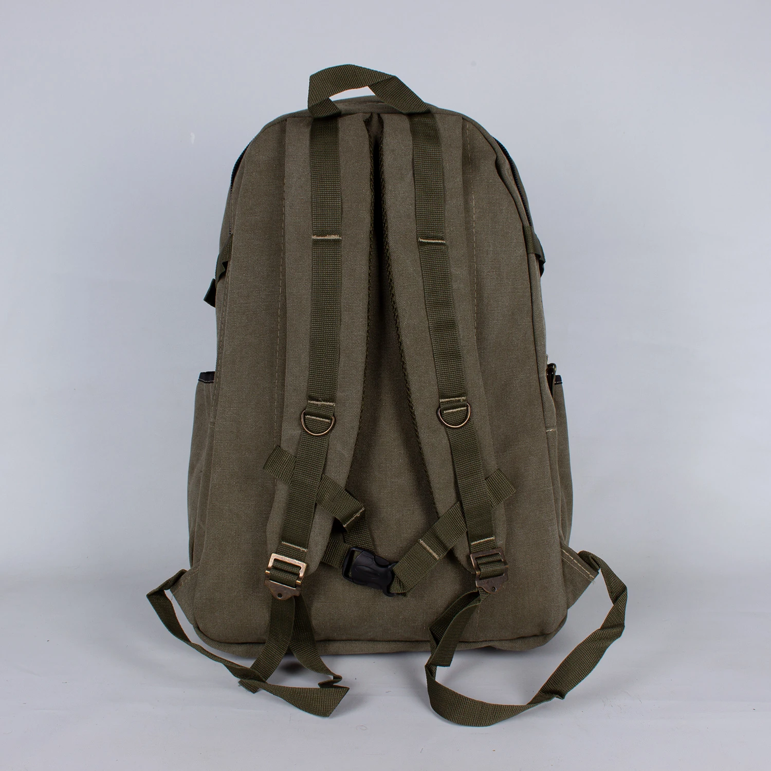 Escape 403 Deri Kanvas Büyük Sırt Çantası Haki