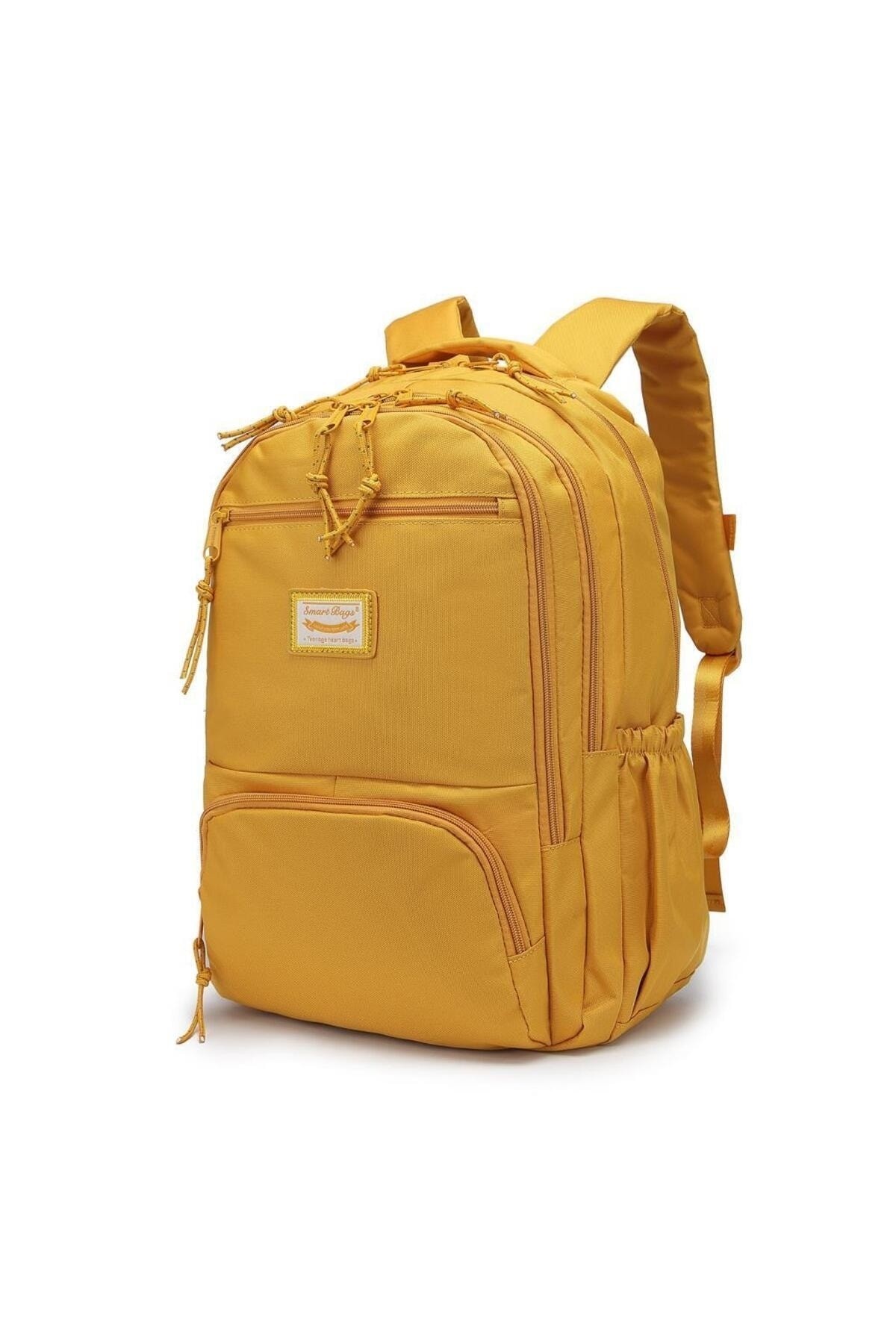 Bagacar Smart Bag 3196 Okul ve Günlük Laptop Bölmeli Sırt Çantası Hardal