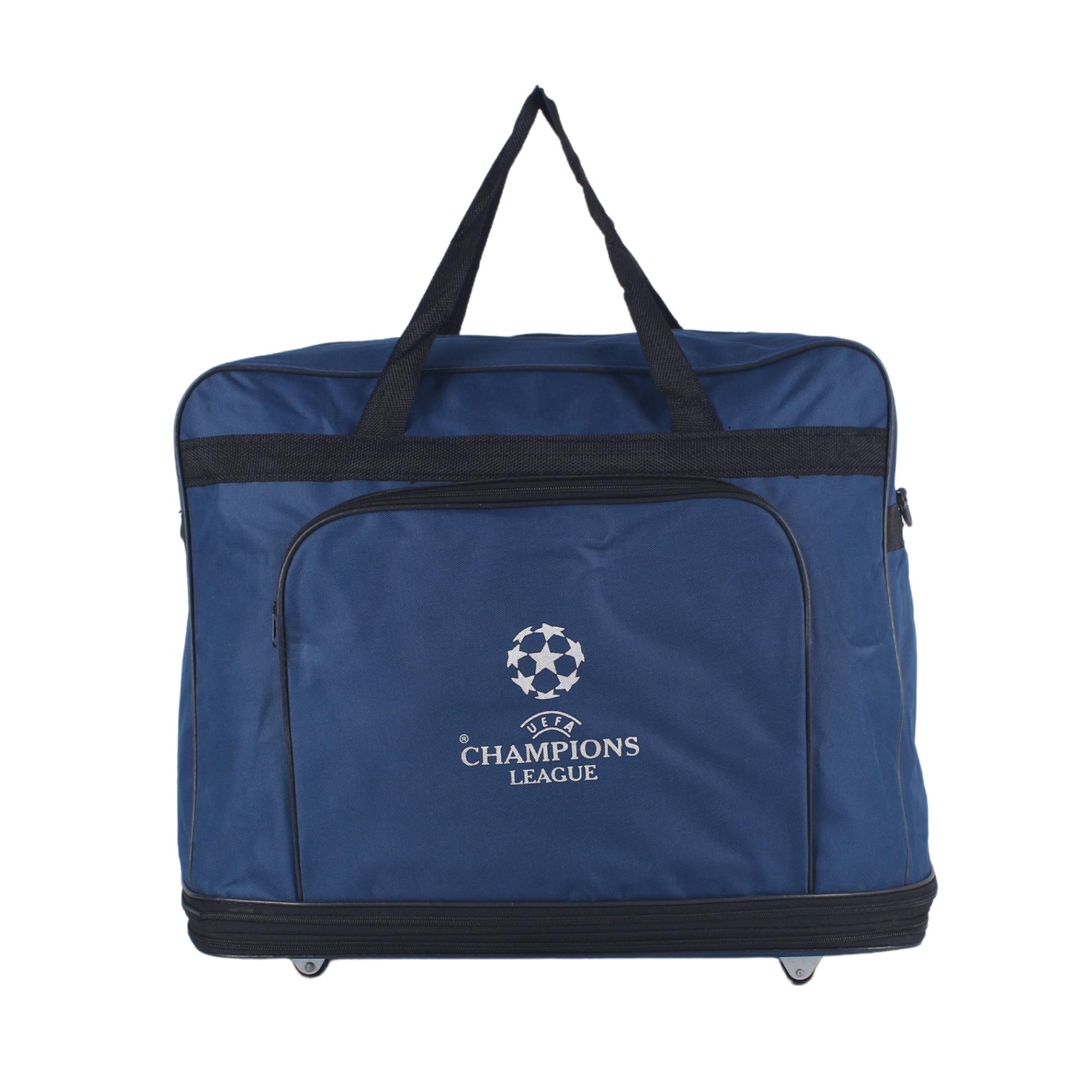 Bagacar Mavi Çift Körüklü Genişleyebilir Fermuarlı Valiz