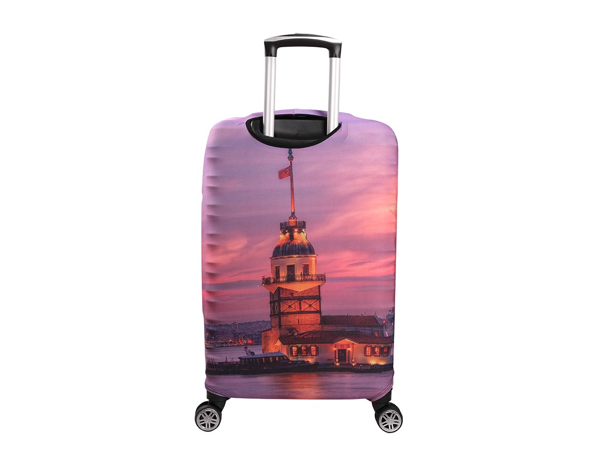 Bagacar Kız Kulesi Orta Boy Valiz için Valiz Kılıfı