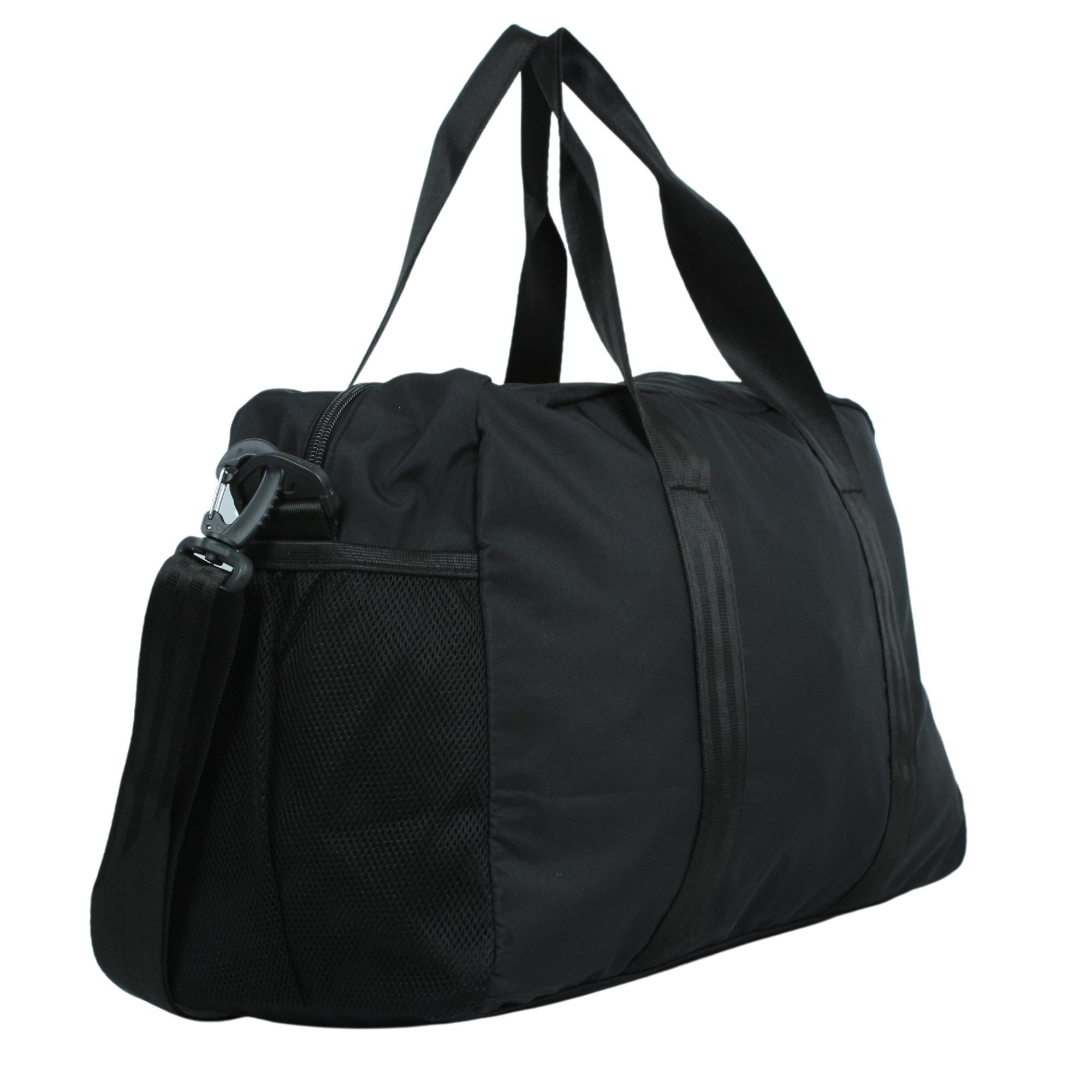 Bagacar 30x50x16Cm Siyah Paraşut Kumaş Plaj Spor ve Seyahat Çantası