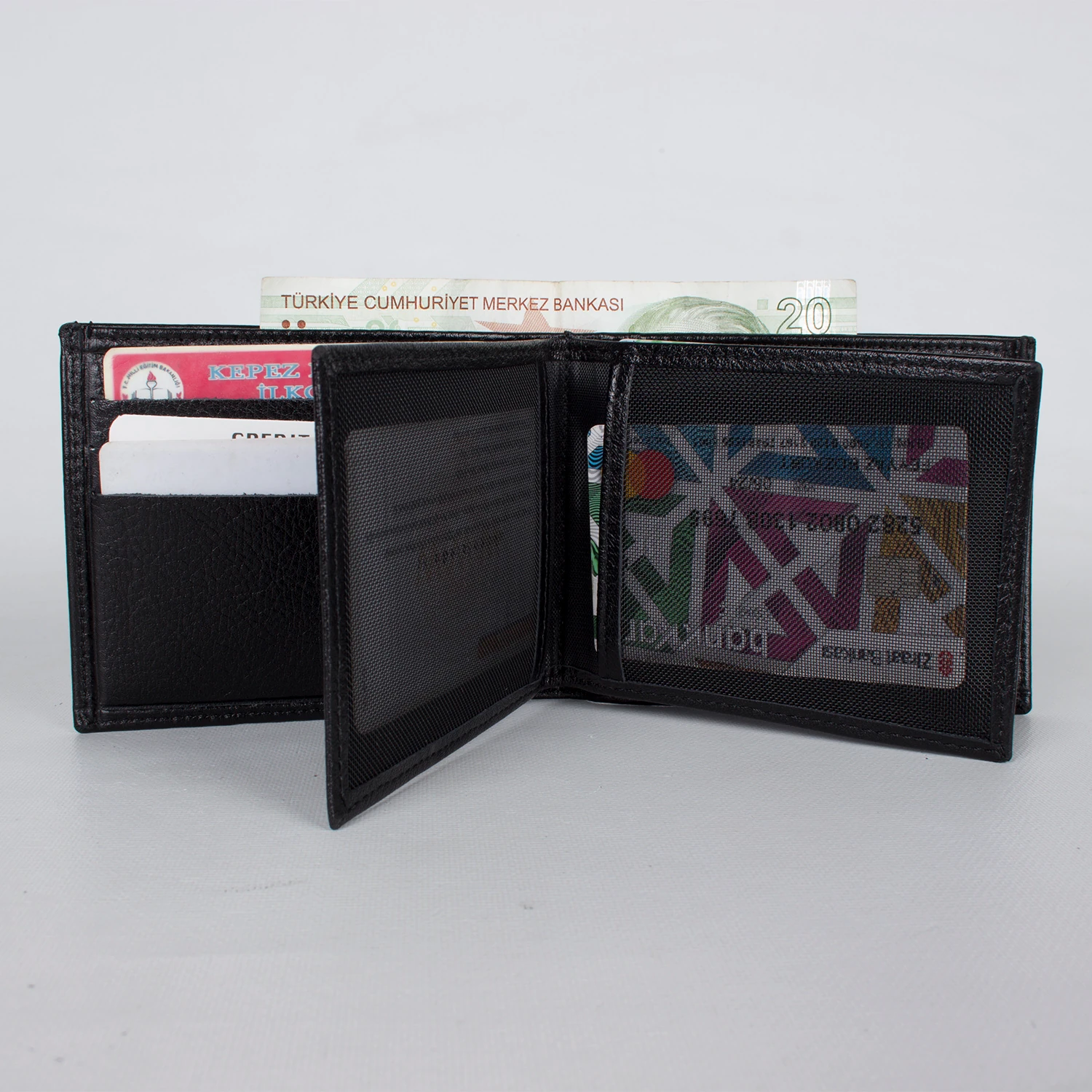 Bagacar 1110 Hakiki Deri Cüzdan Siyah Renk