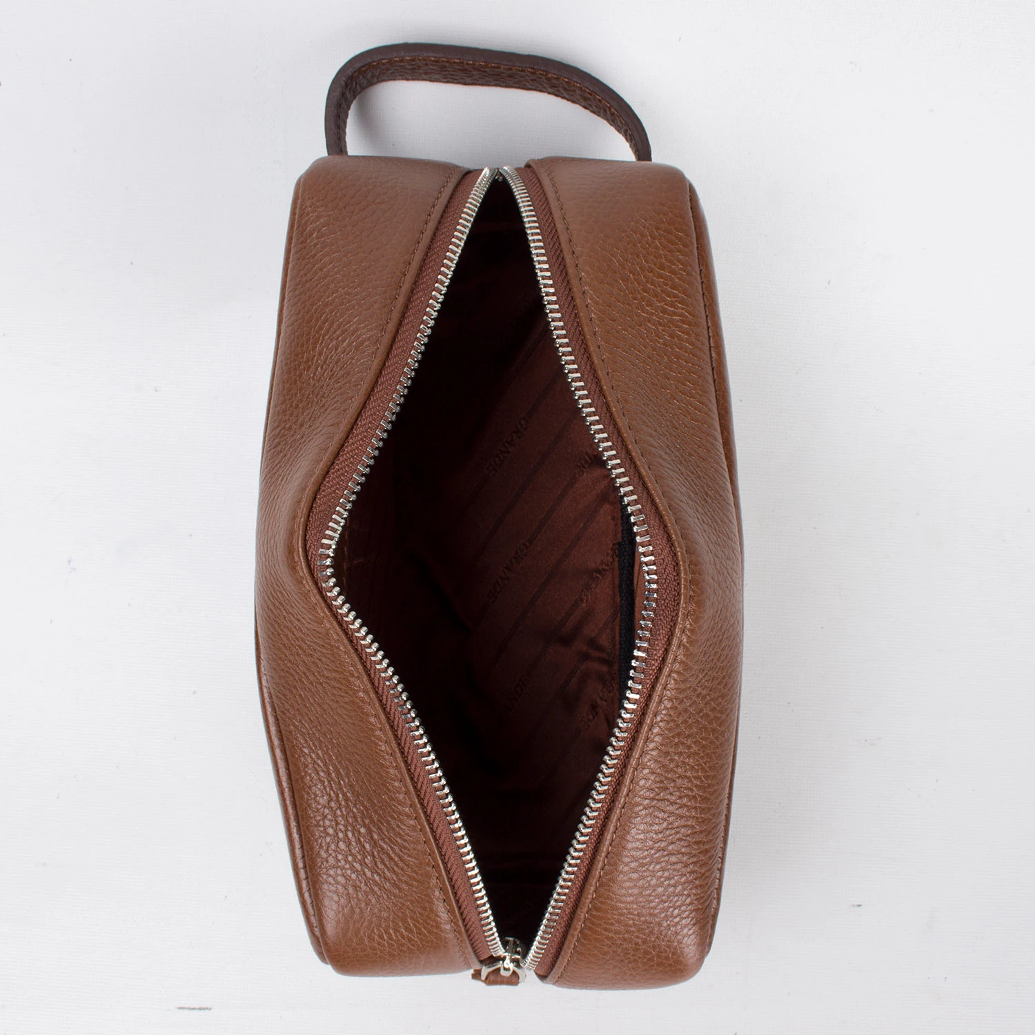 Grande 4281 Hakiki Deri Unisex El Portföy Çantası Taba