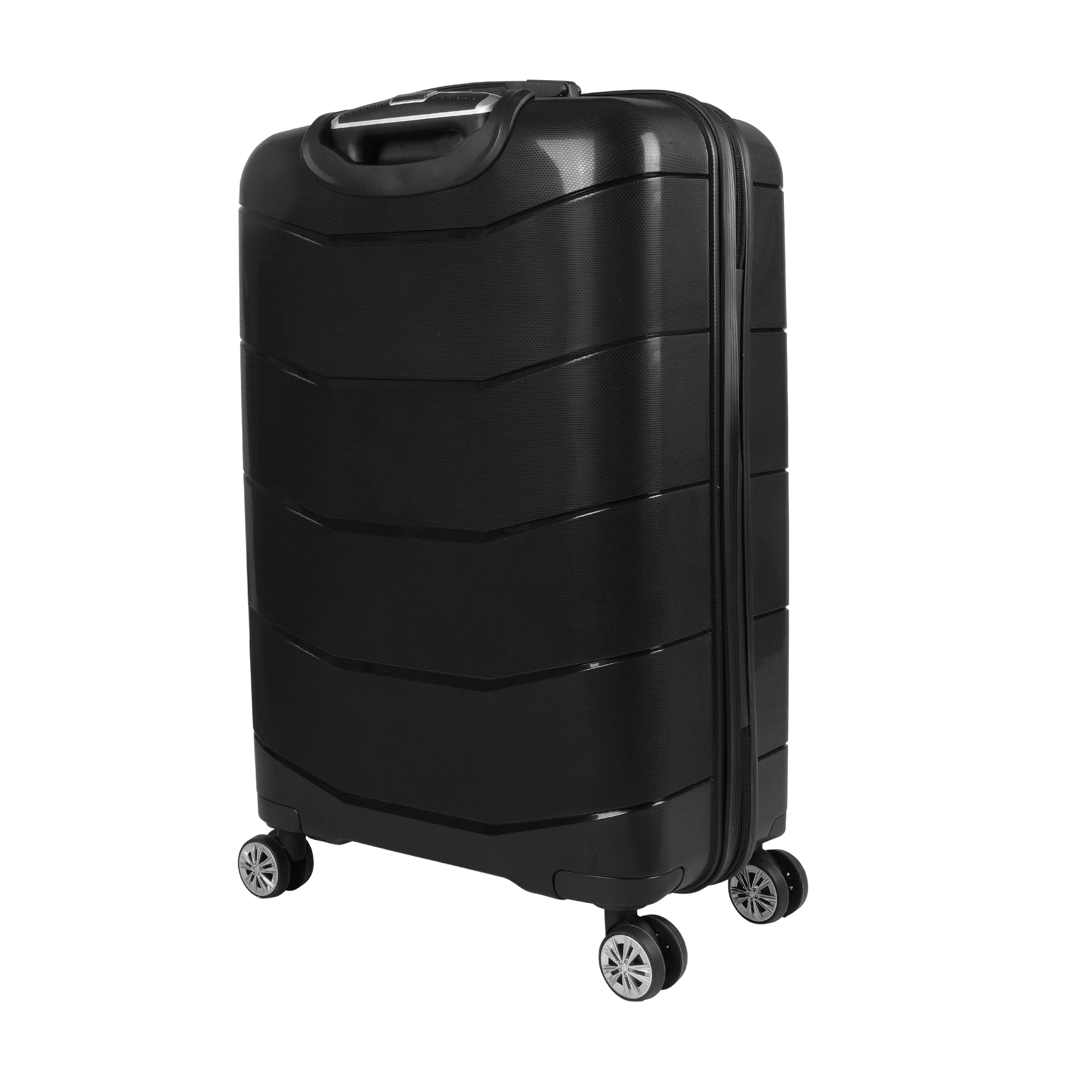 Bagacar Ultra Hafif Kırılmaz Silikon Orta Boy Valiz Siyah+ETİKET HEDİYELİ!