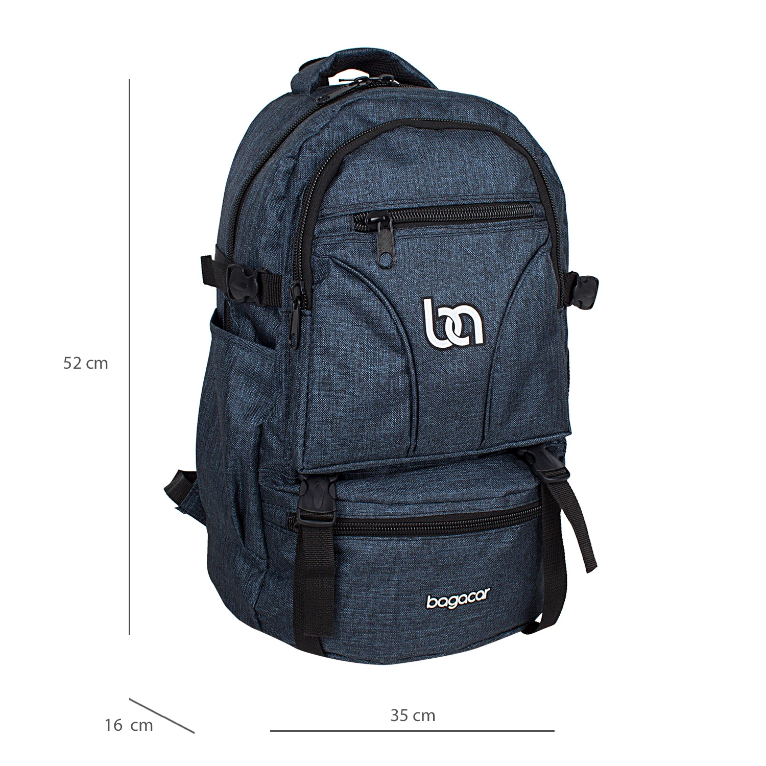 Bagacar Dağcı ve Trekking Kumaş Sırt Çantası Lacivert