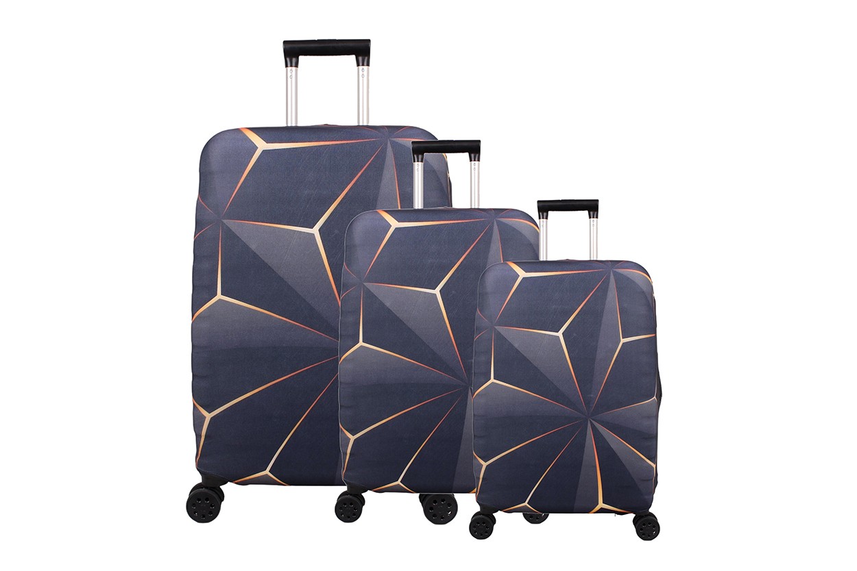 Bagacar Kristal 3lü Set Valiz Kılıfı, 3 lü Valiz Kemeri, 3lü Valiz Etiketi