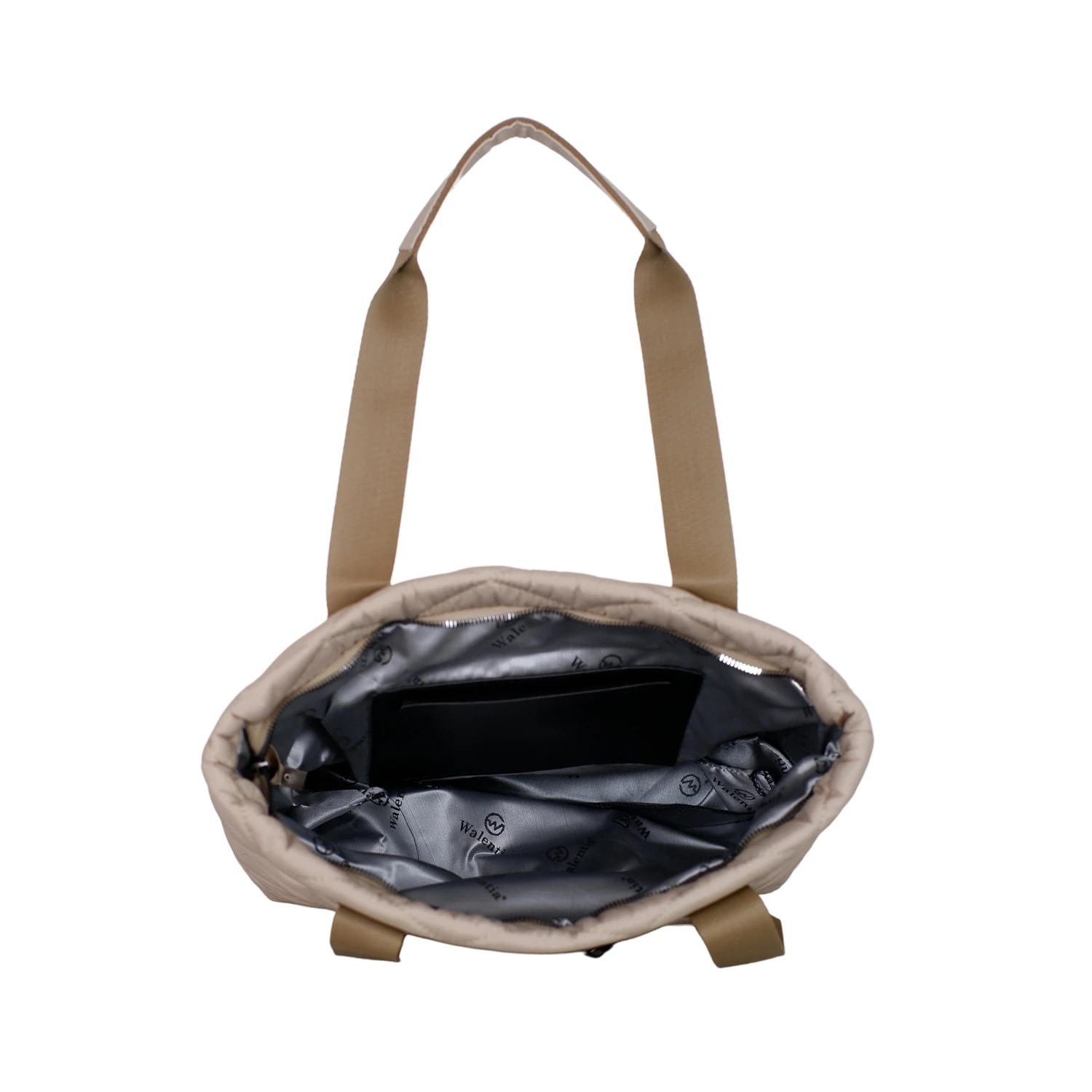 Bagacar Şişme Puf Yumuşak Hafif Kumaş Kapitone Geniş Kol ve Omuz Çantası Gri