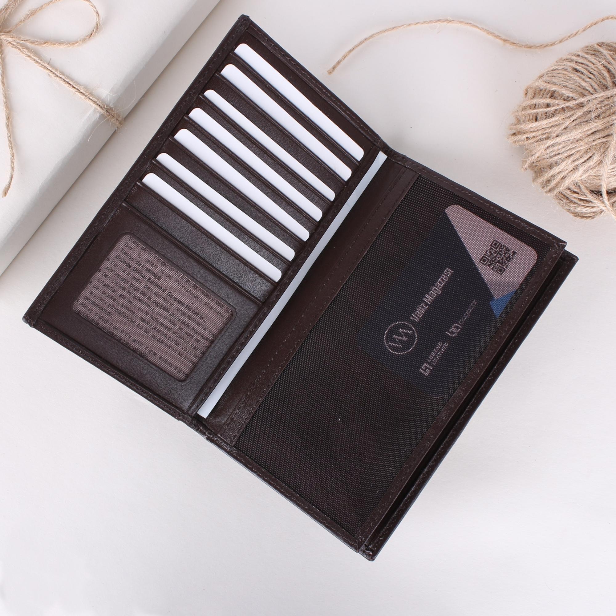Legend Leather Düz Kahve 1546 Unisex Hakiki Çek Bölmeli Deri Cüzdan