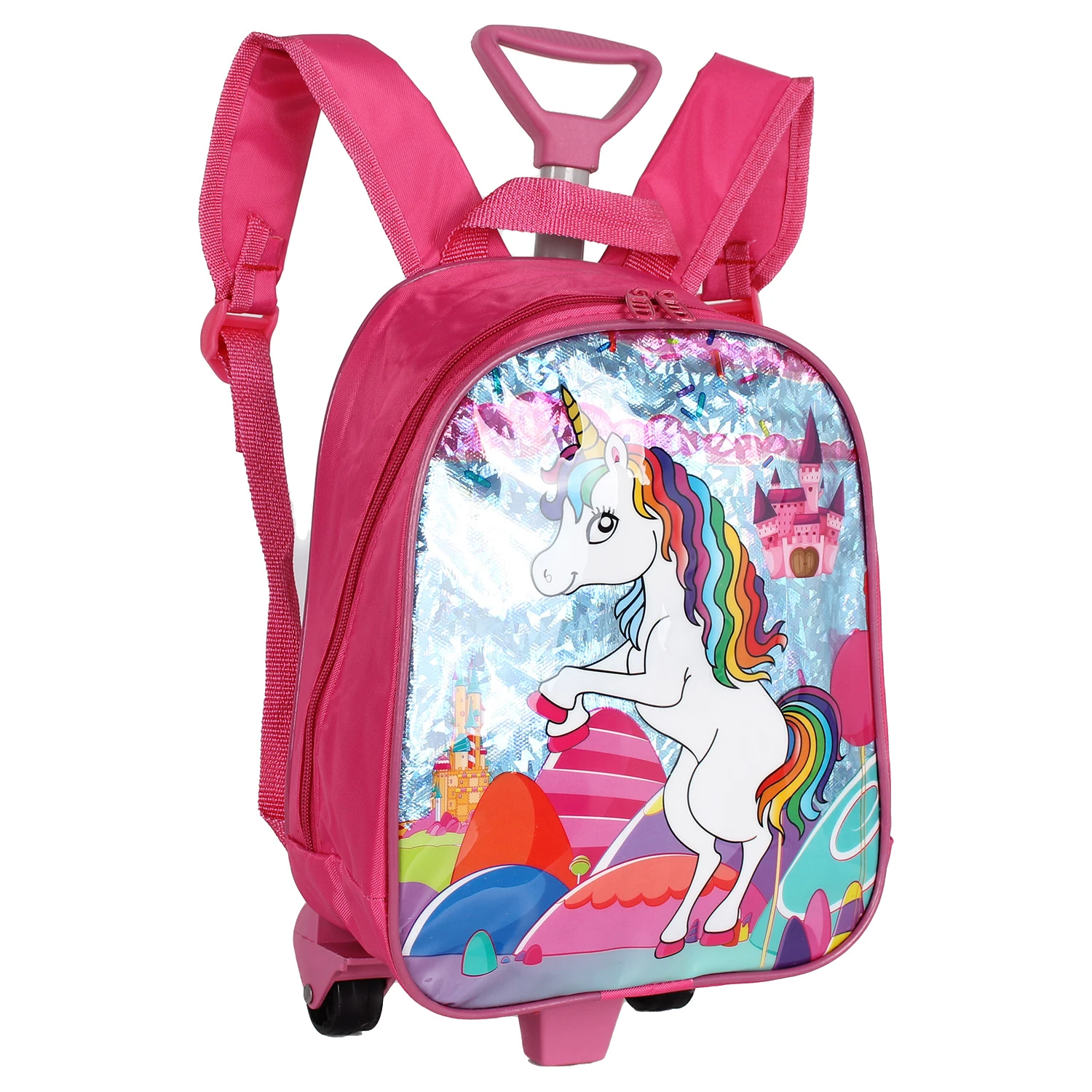 Bagacar MN Unicorn Işıklı Tekerlekli Kreş Çocuk Sırt Çantası