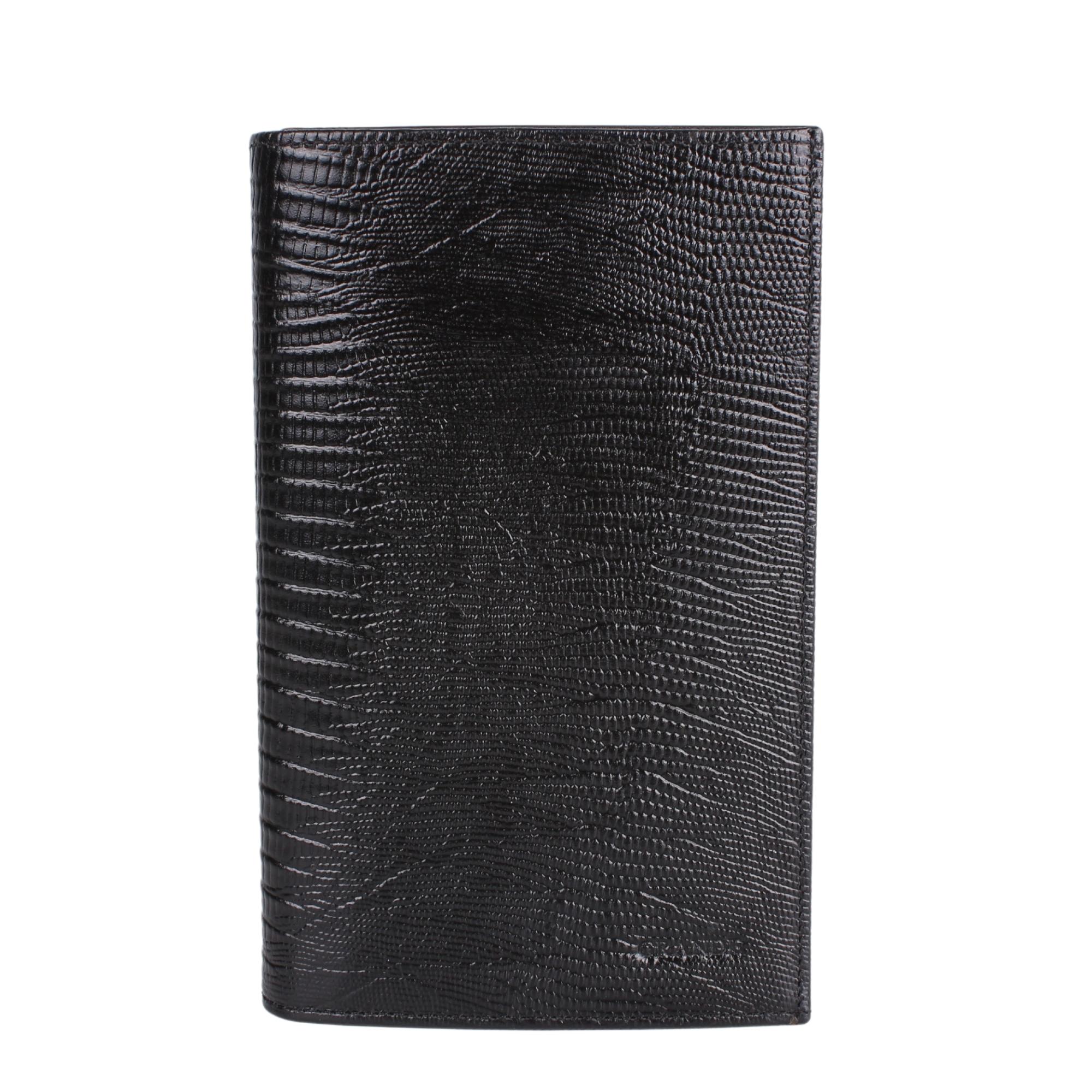 Legend Leather İguana Siyah 1546 Unisex Hakiki Çek Bölmeli Deri Cüzdan