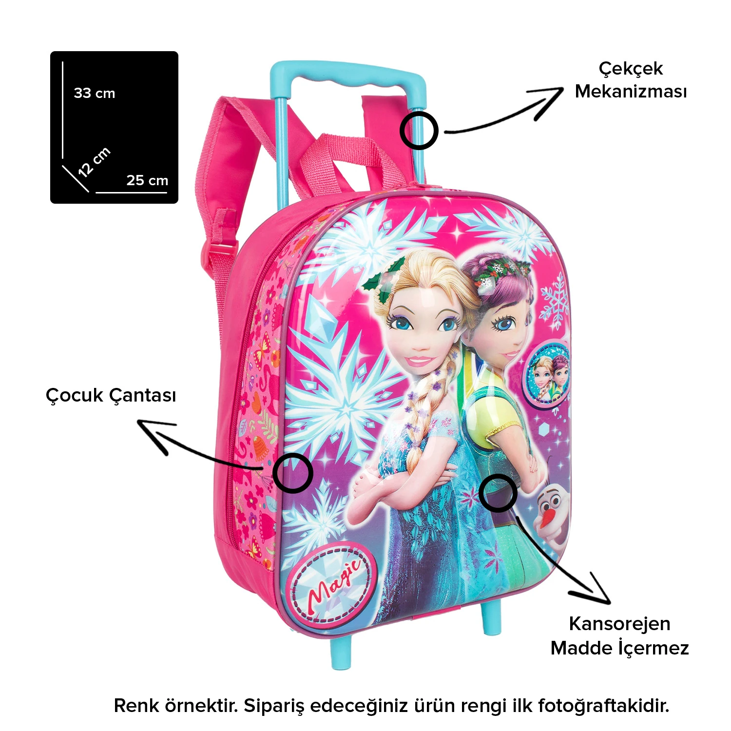 Bagacar MN Magic Tekerlekli Kız Çocuk Sırt Çantası
