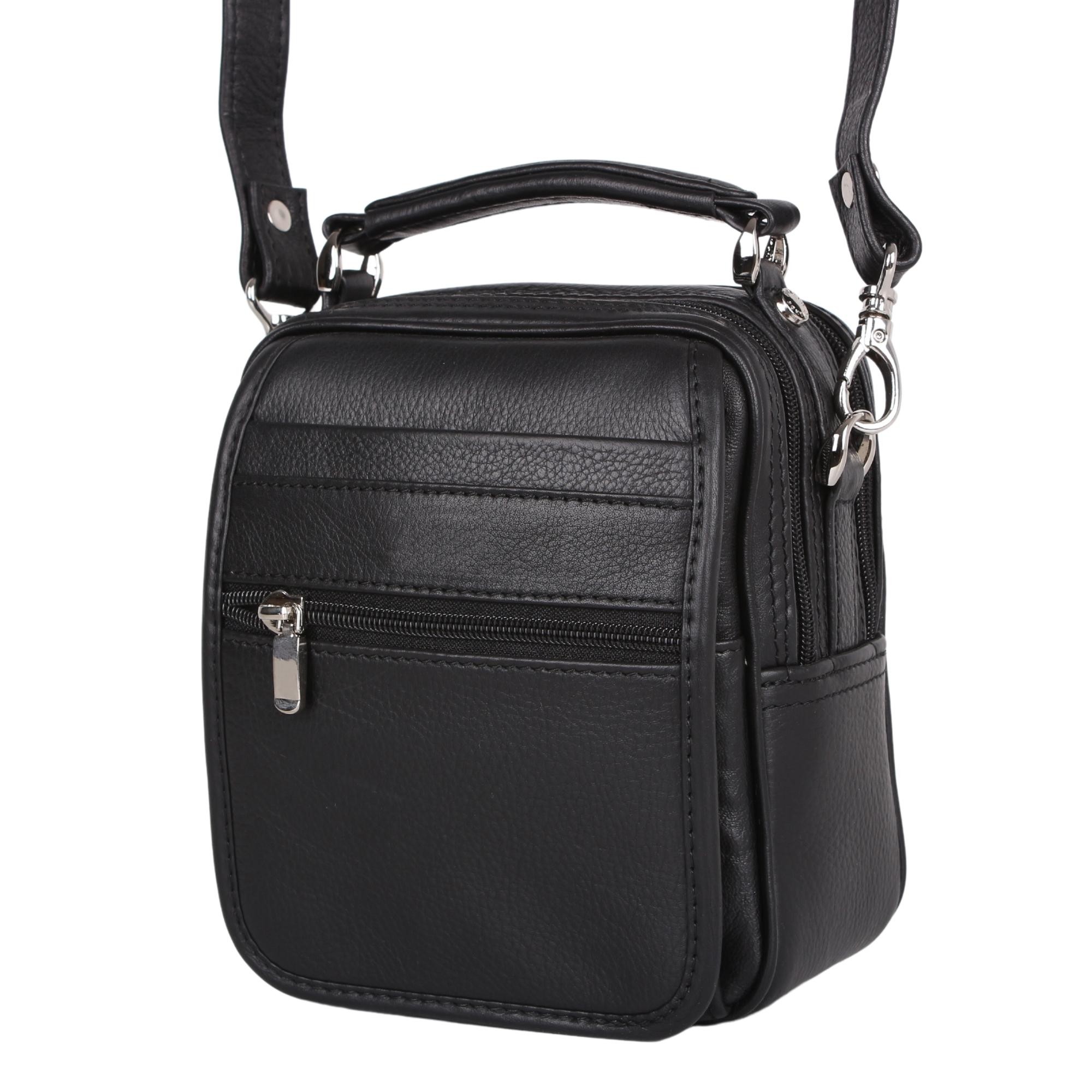 Legend Leather 4598 Siyah Hakiki Deri Erkek Portföy El Ve Omuz Çantası