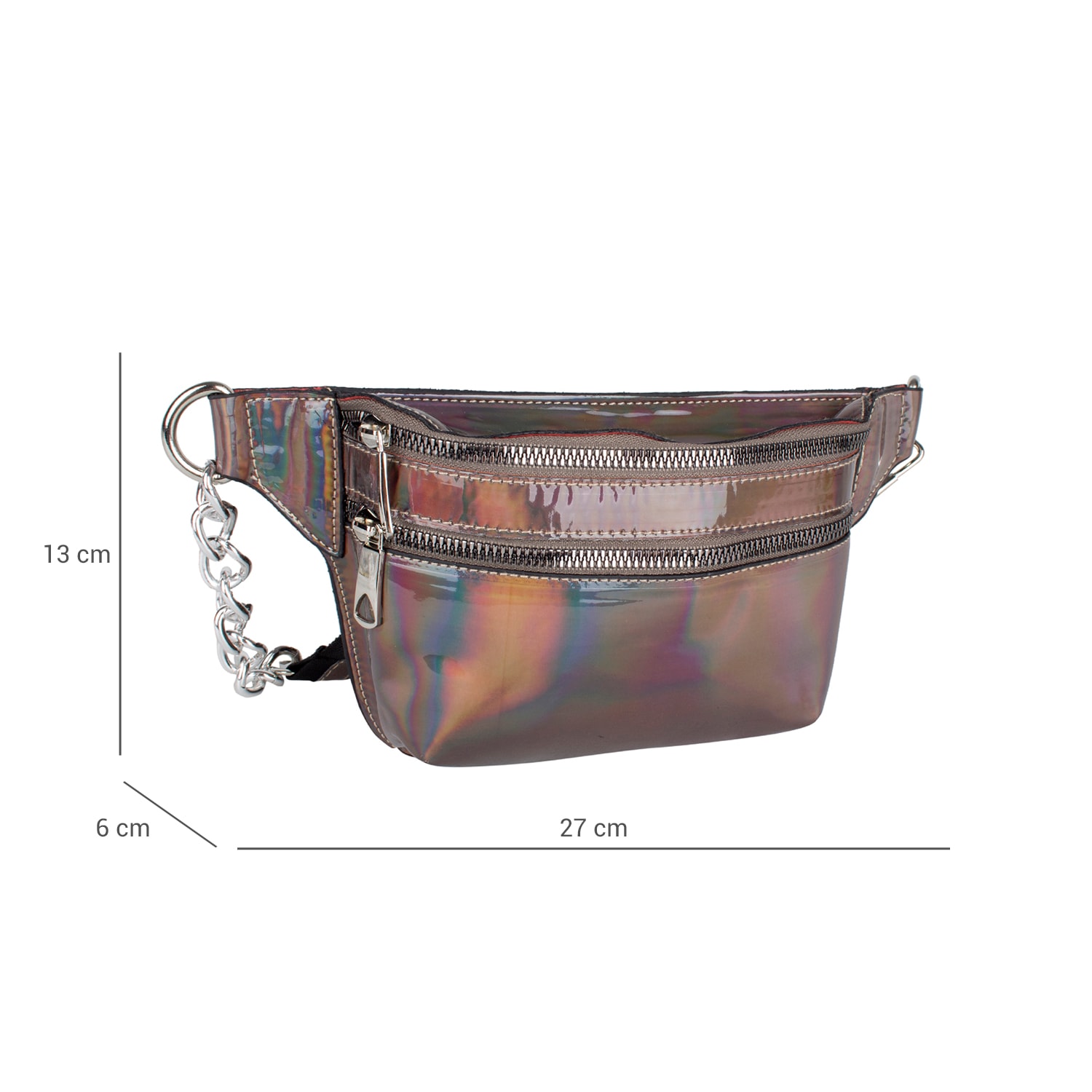 Bagacar Fashion Tulum Gögüs Bel Çantası Parlak Bronz