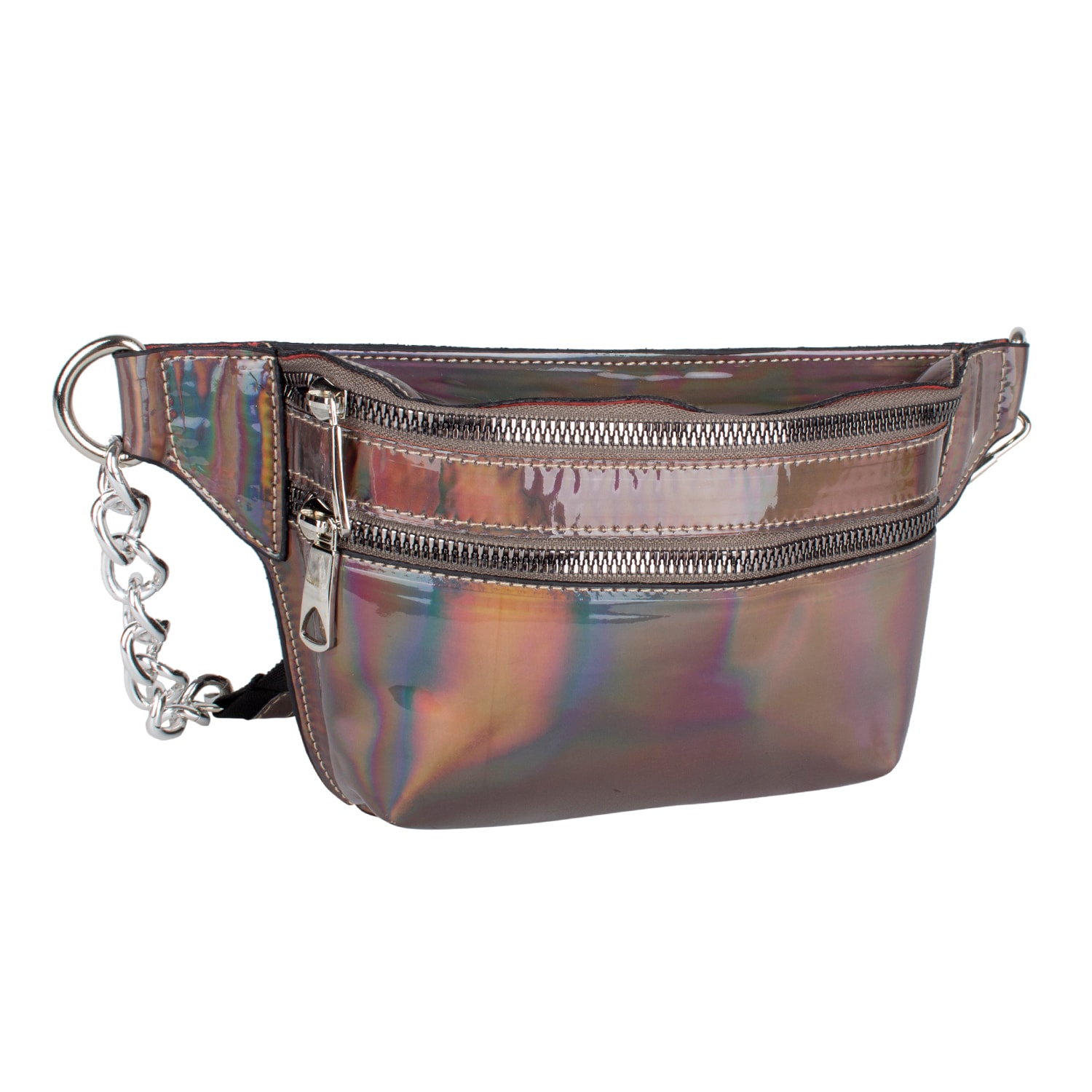Bagacar Fashion Tulum Gögüs Bel Çantası Parlak Bronz