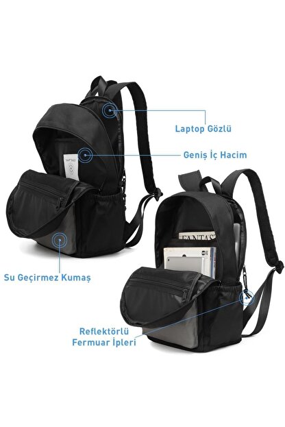 Bagacar Smart Bag 3158 Okul ve Günlük Laptop Bölmeli Sırt Çantası Mor
