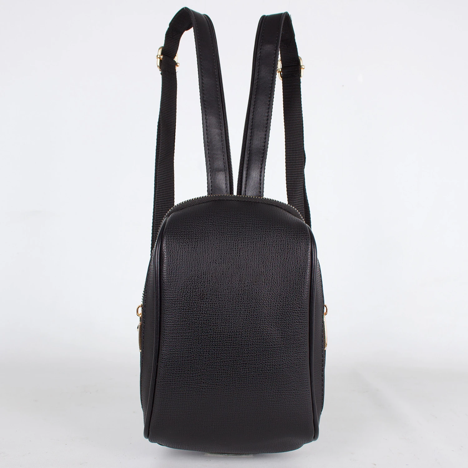 Bagacar 1358 Siyah Suni Deri Telefon Bölmeli Bayan Sırt Çantası