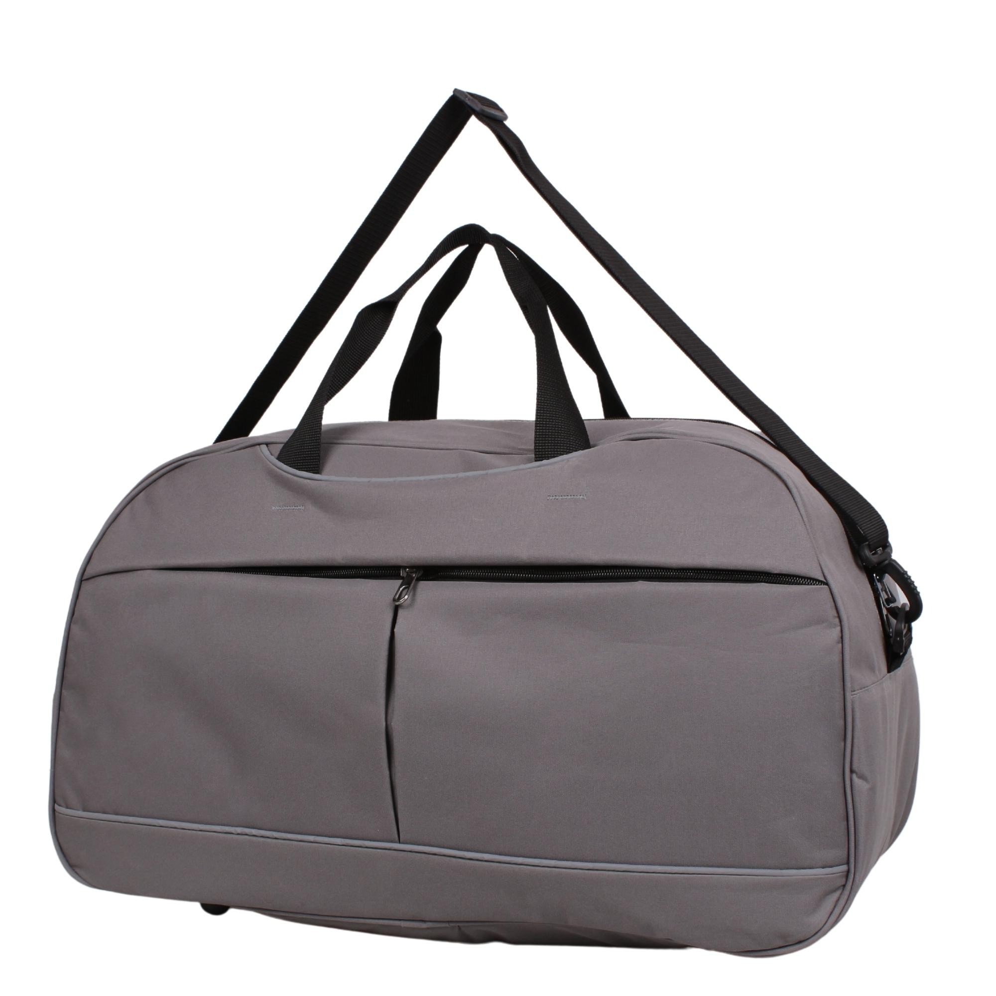 Bagacar 60x35x24 Cm Unisex Gri Kumaş Plaj Spor ve Seyahat Çantası