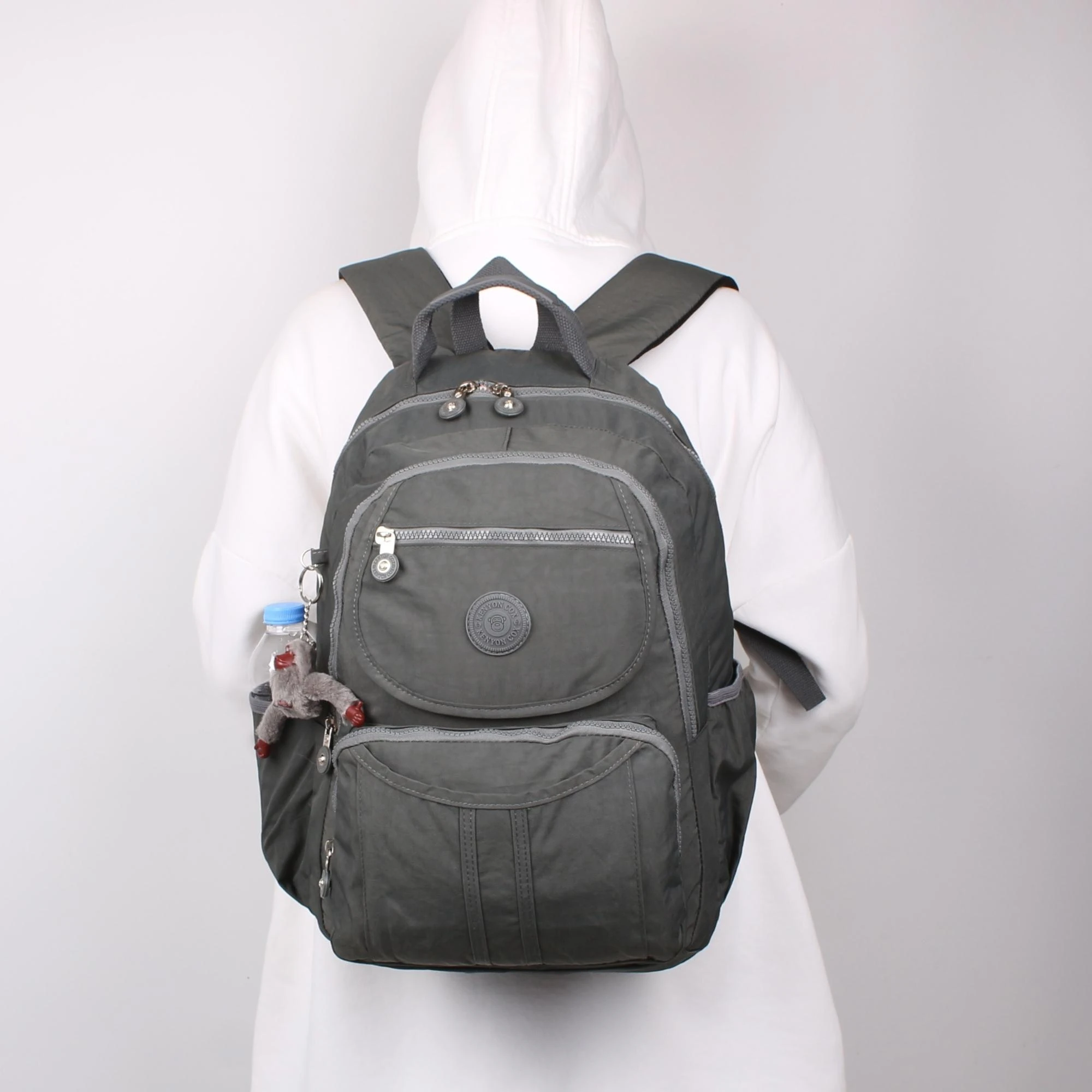 Kenyon Cox 8860 Gri Unisex Klınkır Maymunlu Günlük ve Okul Sırt Çantası