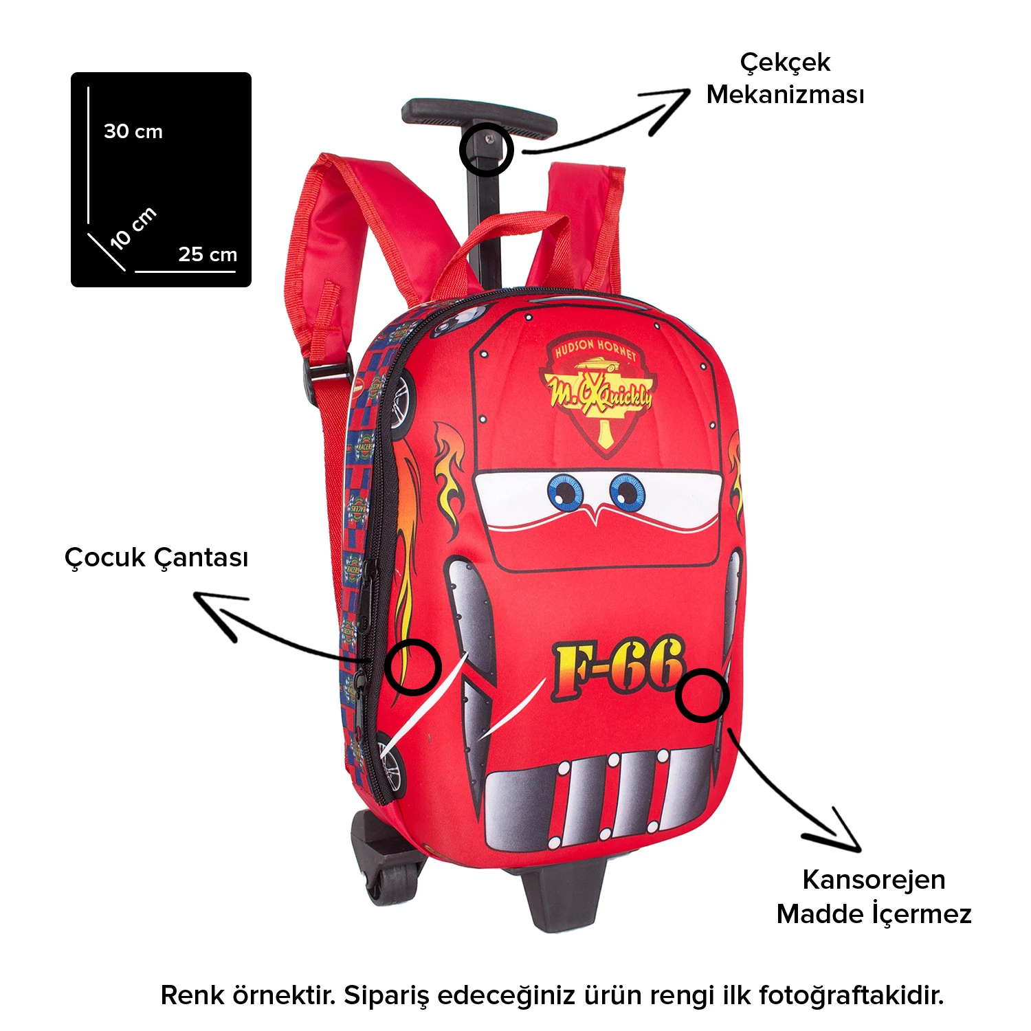 Bagacar MN Spide Tekerlekli Erkek Çocuk Sırt Çantası