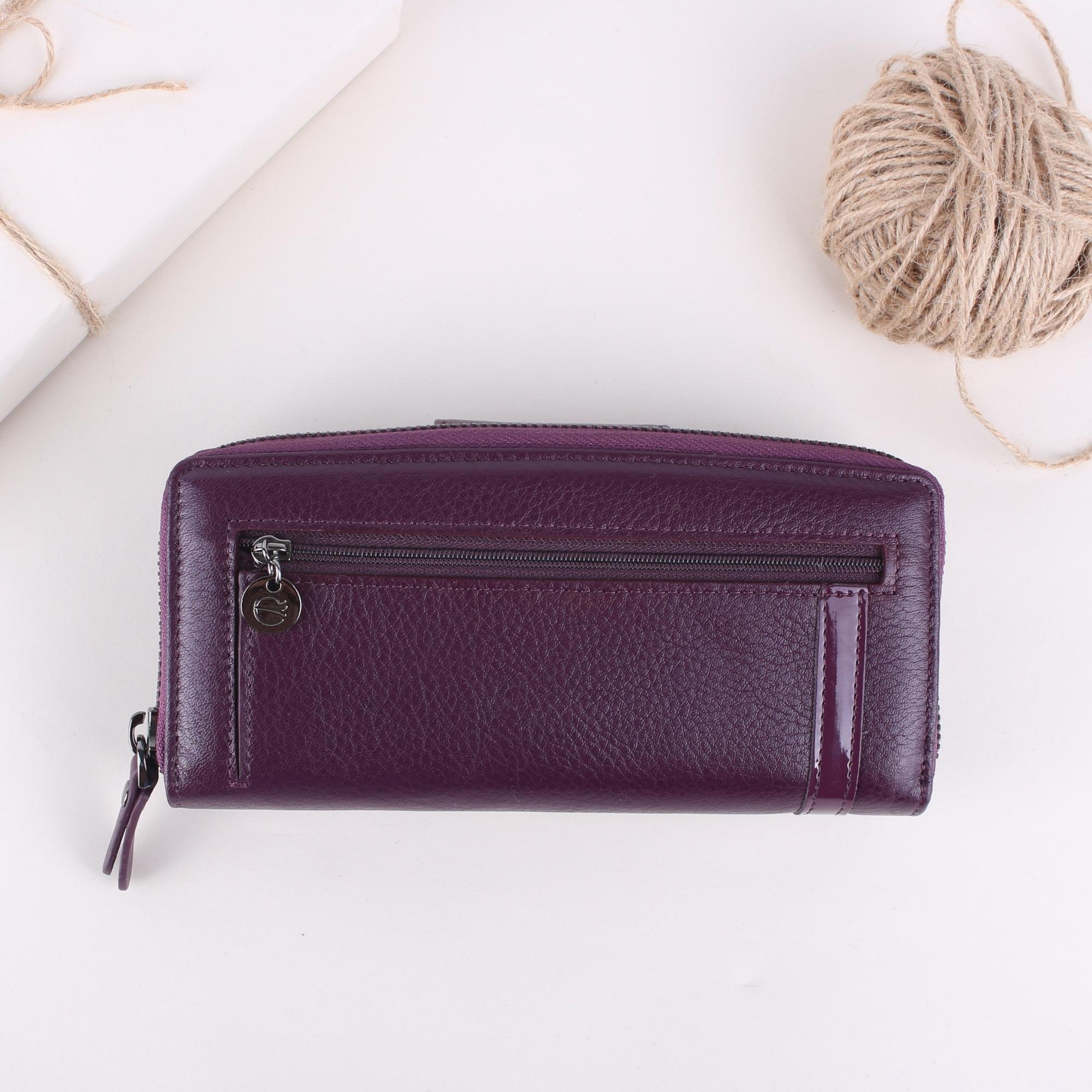 Legend Leather 2714 Bayan Hakiki Deri Cüzdan Mürdüm