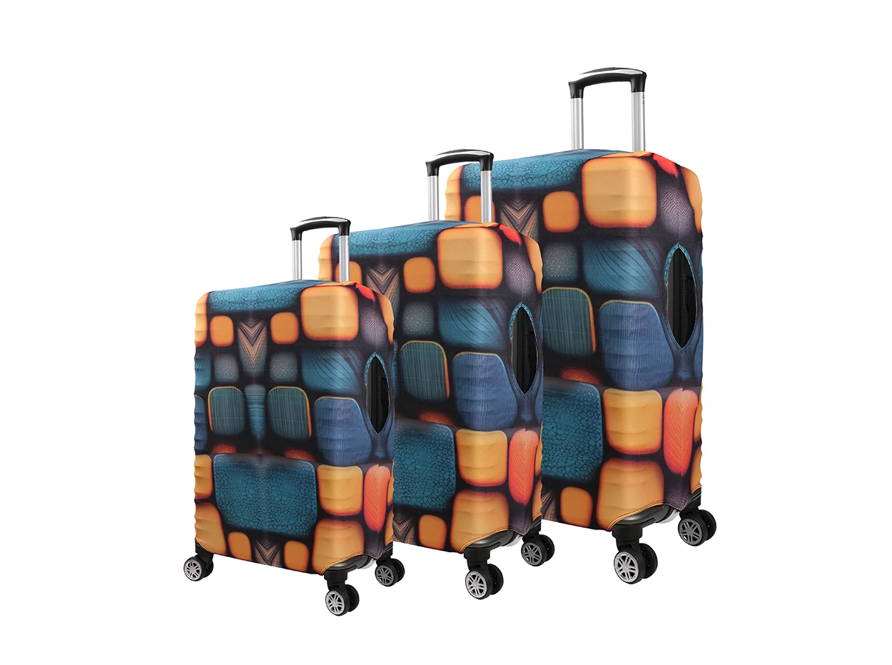 Bagacar Taş Büyük Orta Kabin Boy için 3 lü Valiz Kılıfı