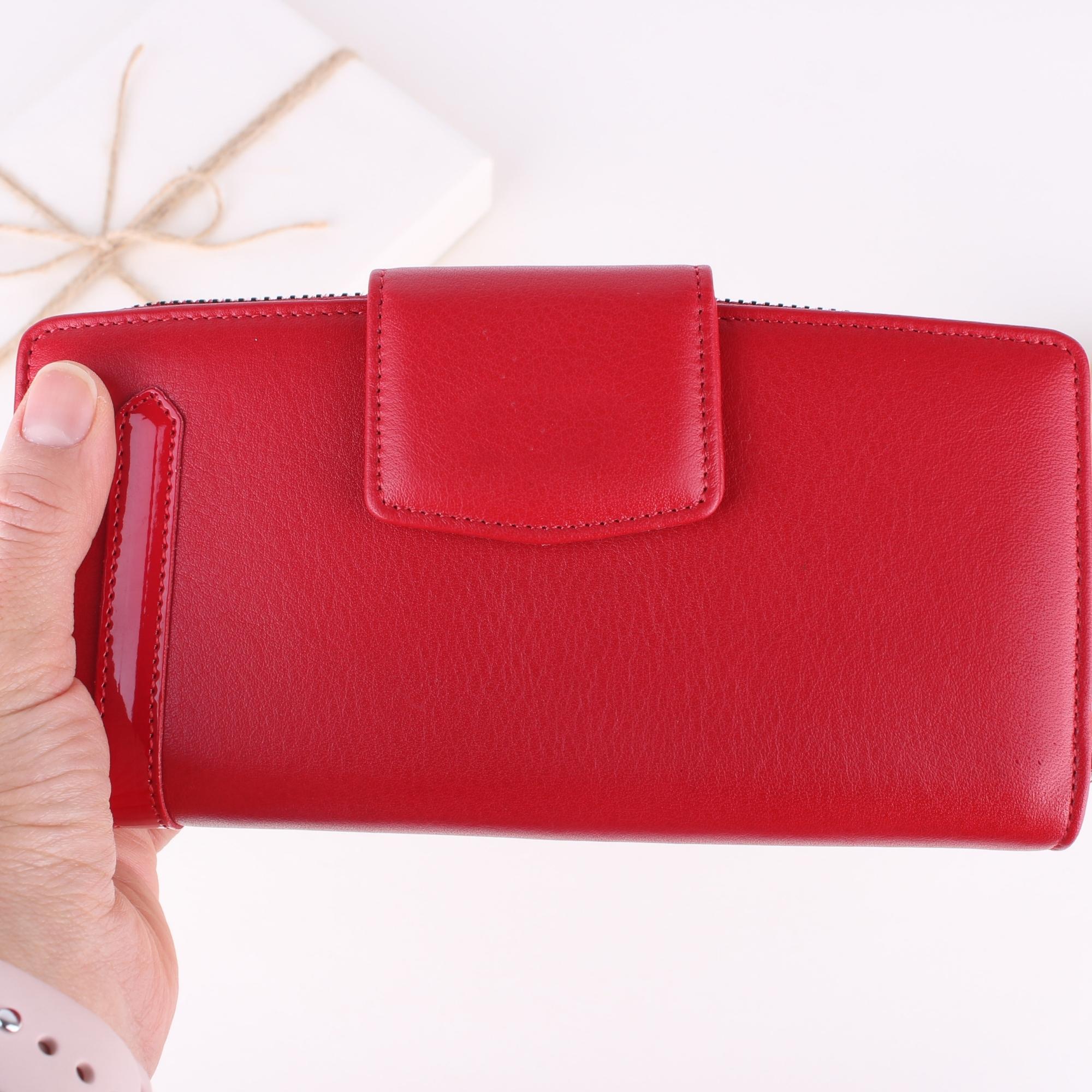 Legend Leather 2714 Bayan Hakiki Deri Cüzdan Kırmızı