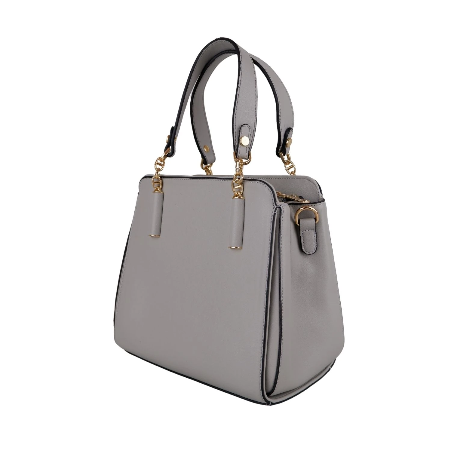 Bagacar 828 Gri Suni Deri Bayan Çapraz El ve Omuz Çantası