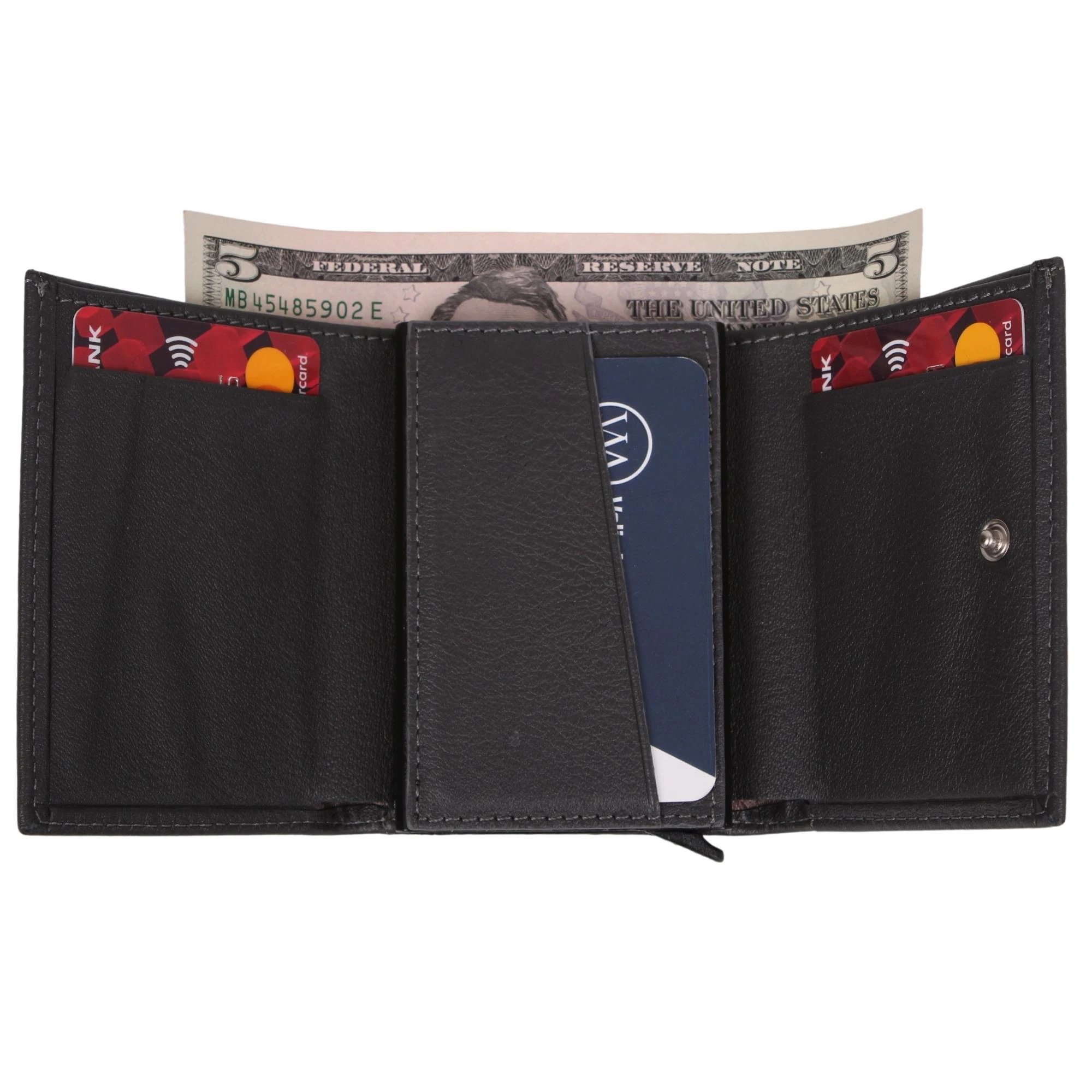 Legend Leather Erkek Bordo Hakiki Deri Mekanizmalı Cüzdan/Kartlık