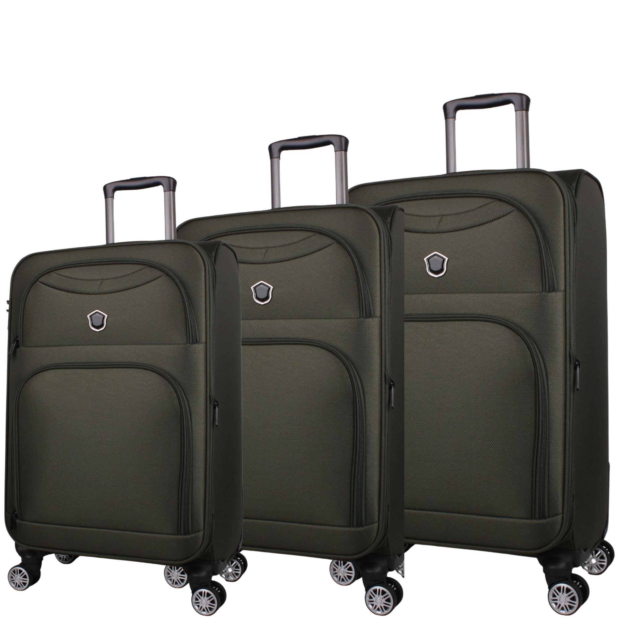 Bagacar Ultra Lıght Körüklü Kumaş Büyük Boy Valiz Yeşil