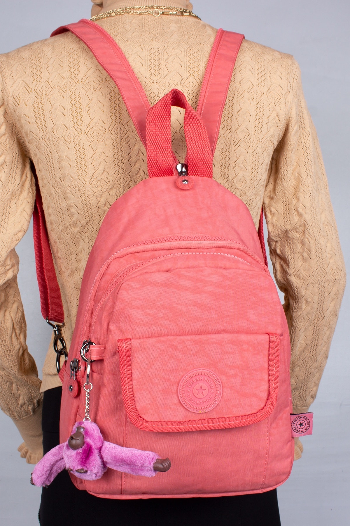 Bagacar Urban 2034 Klınkır Kumaş Unisex Sırt Çantası Pembe