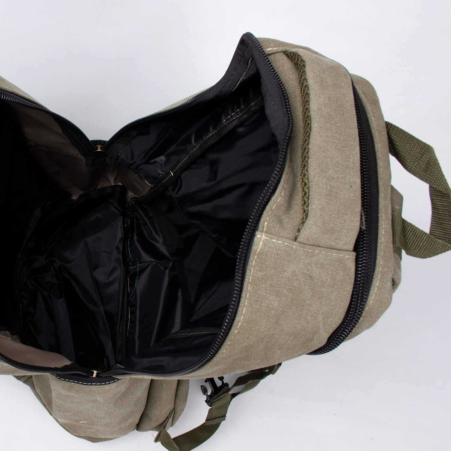 Escape 403 Deri Kanvas Büyük Sırt Çantası Bej