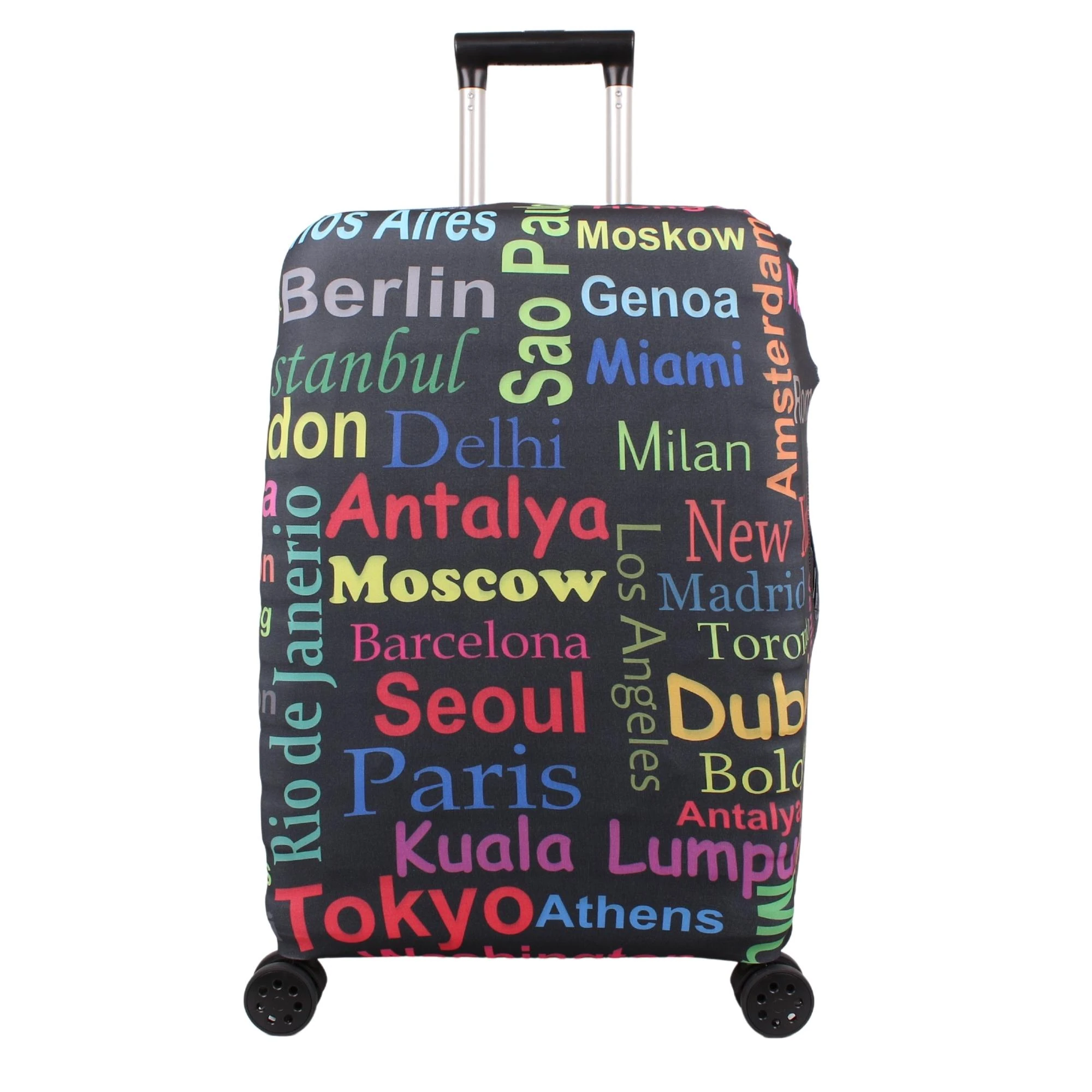 Bagacar Şehirler Orta Boy Valiz için Valiz Kılıfı