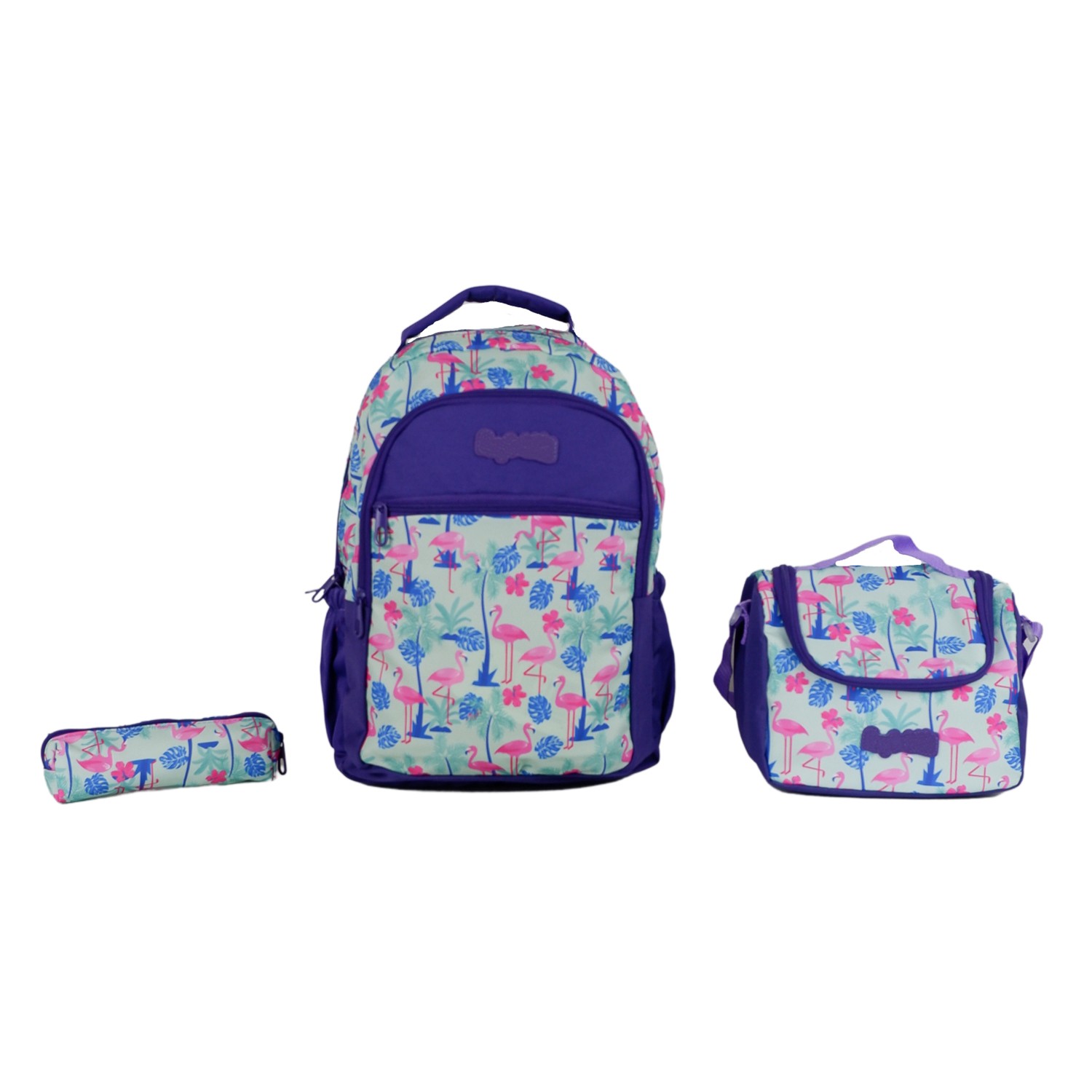 Bagacar Kids Kız Flamingo Model Kalemlikli Beslenmeli Set Sırt Çantası