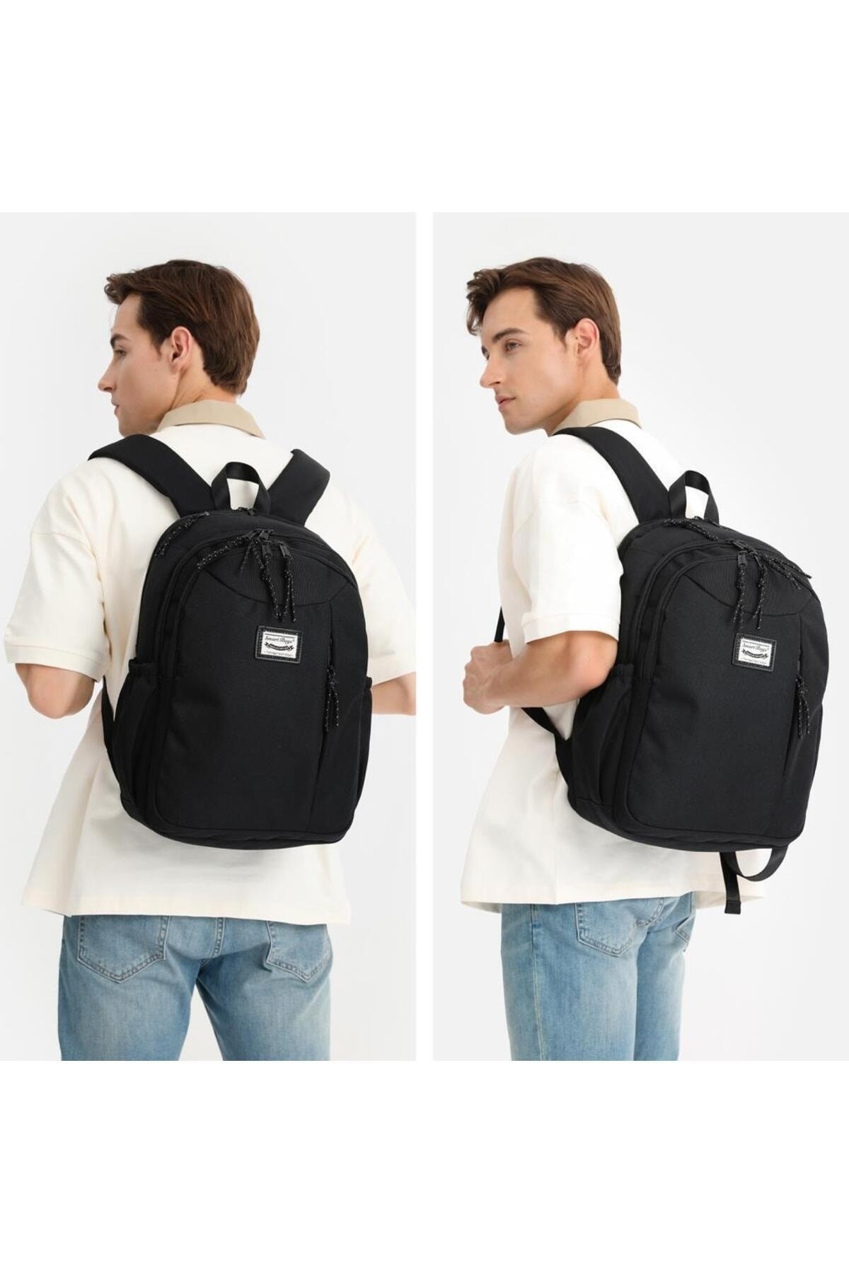 Bagacar Smart Bag 3200 Okul ve Günlük Laptop Bölmeli Sırt Çantası Koyu Gri