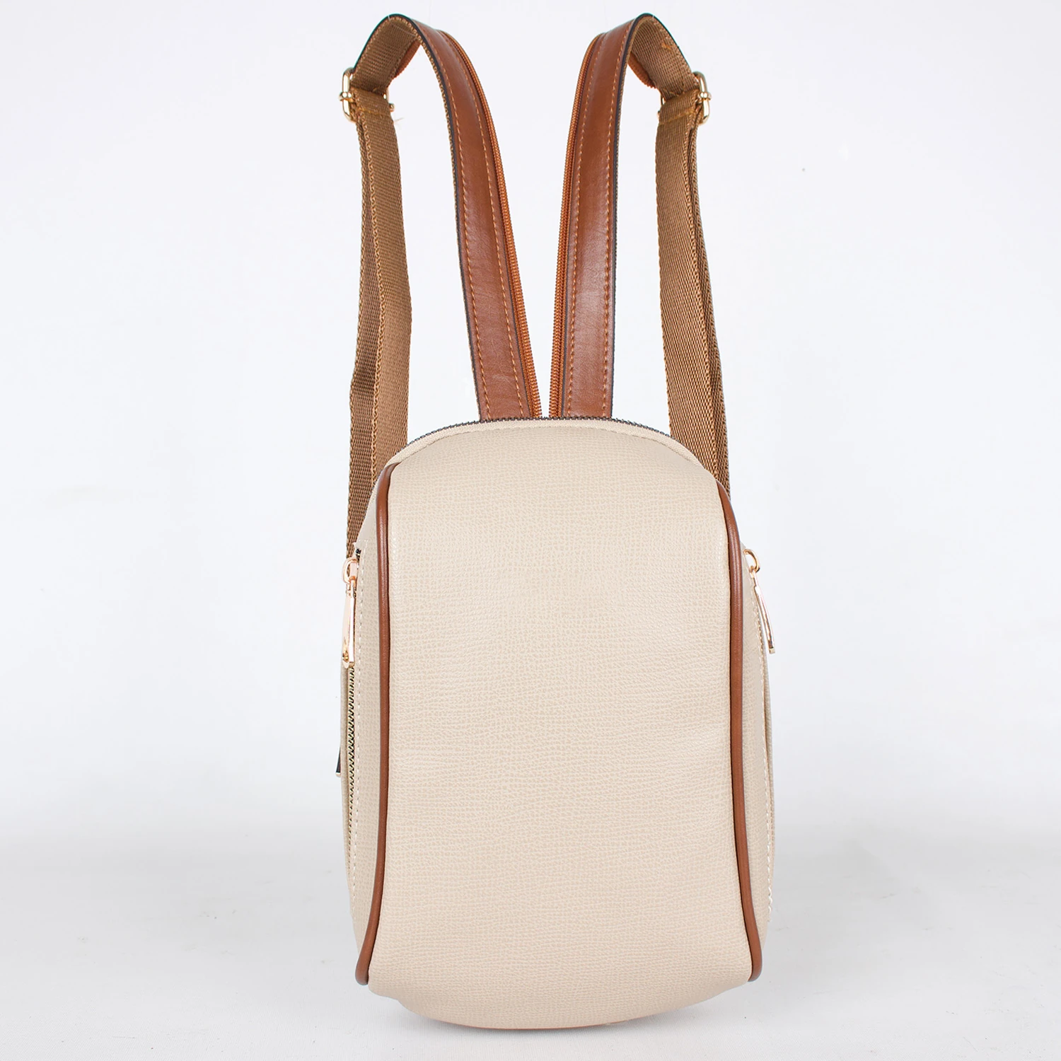 Bagacar 1358 Vizon Suni Deri Telefon Bölmeli Bayan Sırt Çantası