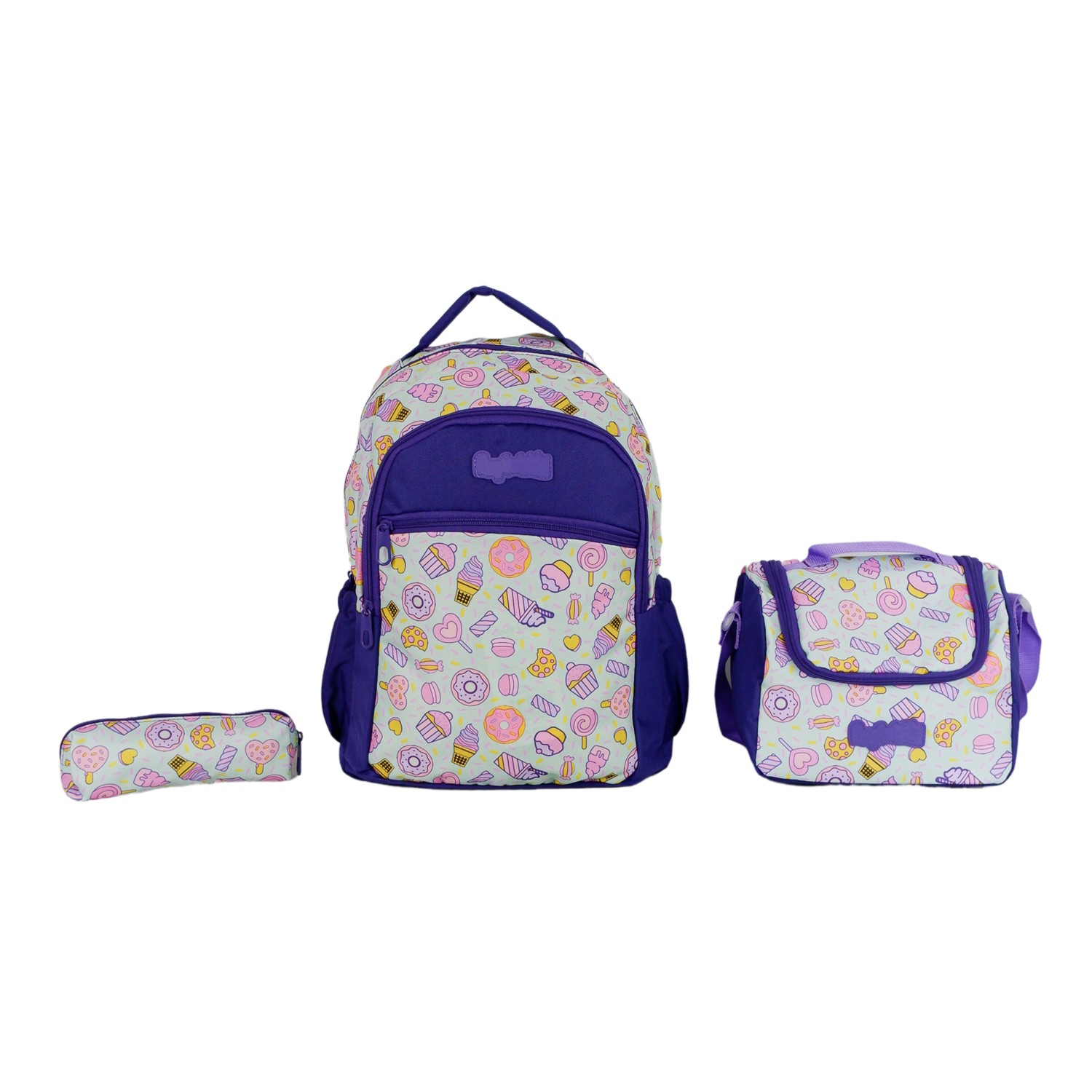 Bagacar Kids Kız Donut Model Kalemlikli Beslenmeli Set Sırt Çantası