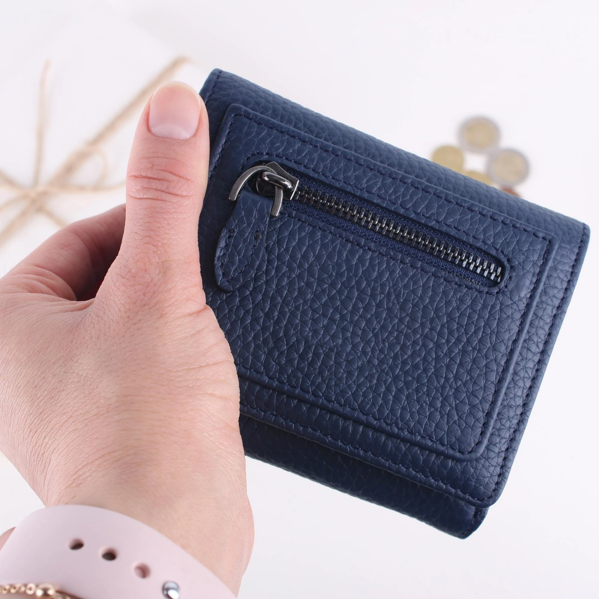 Legend Leather 2744 Hakiki Deri Bayan Cüzdanı Lacivert