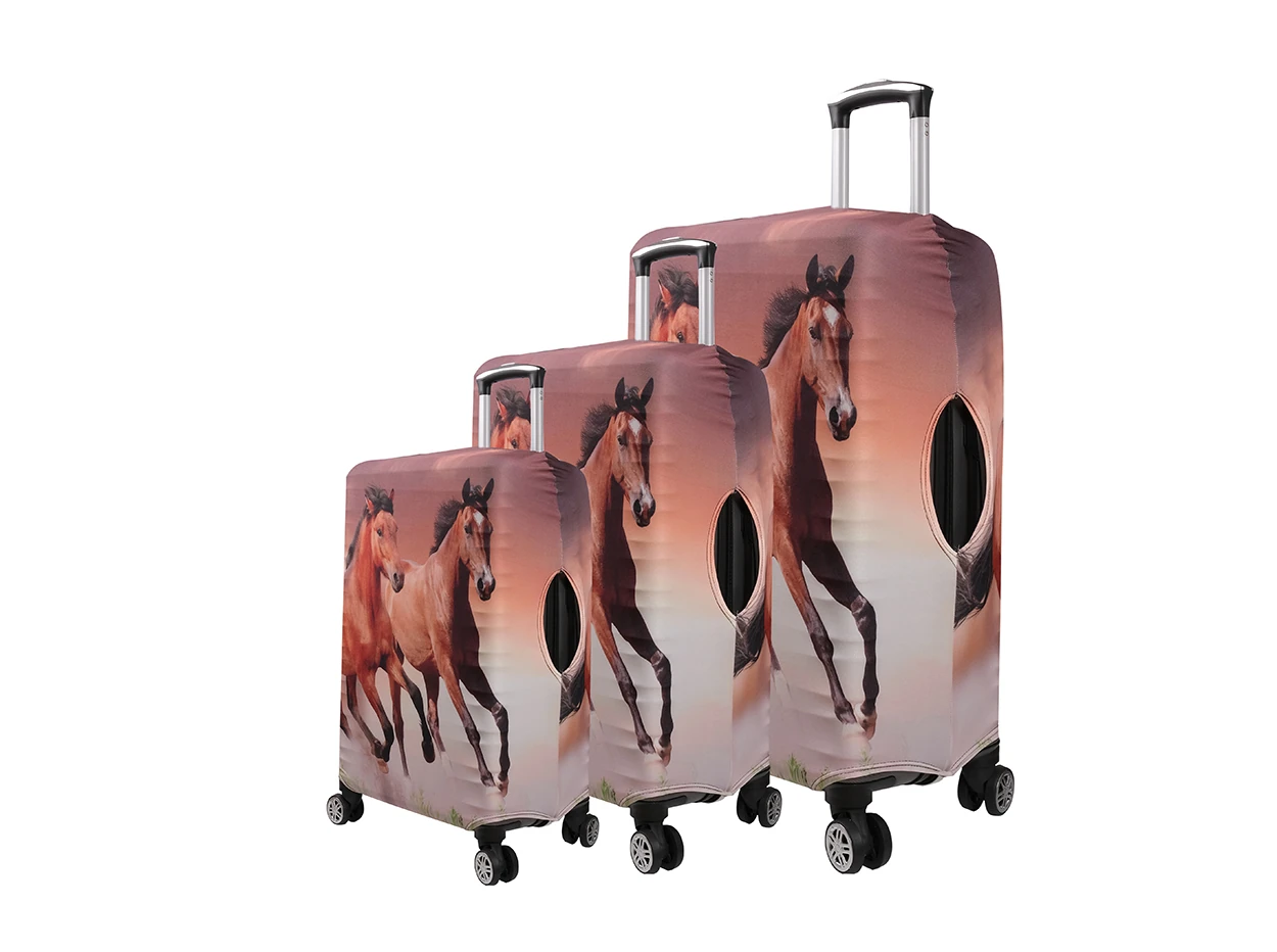 Bagacar Atlar Büyük Orta Kabin Boy için 3 lü Valiz Kılıfı