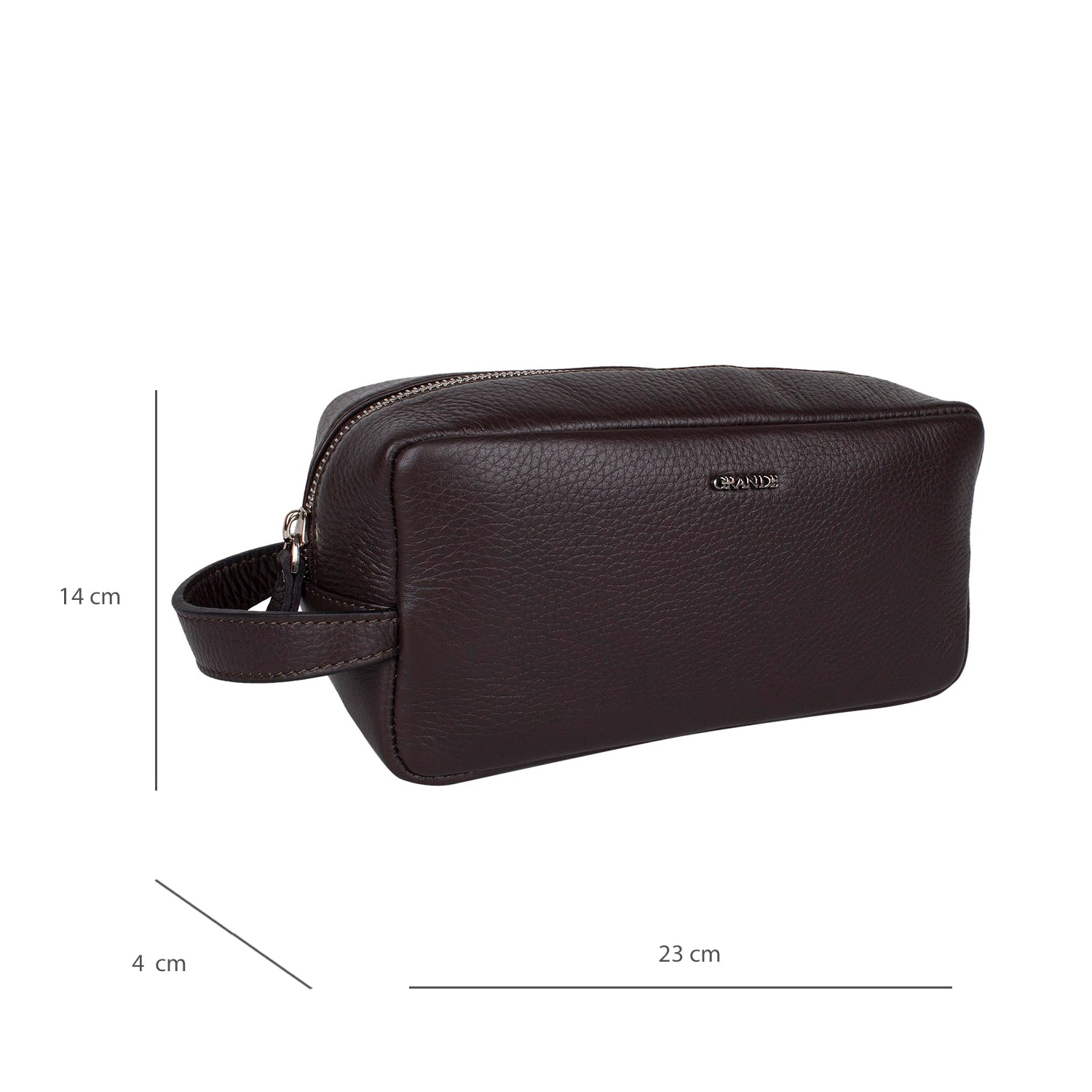 Grande 4281 Hakiki Deri Unisex El Portföy Çantası Kahve