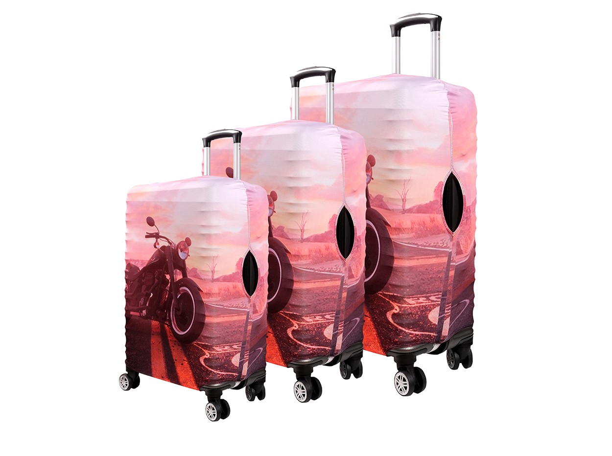 Bagacar Motor 3lü Set Valiz Kılıfı, 3 lü Valiz Kemeri, 3lü Valiz Etiketi