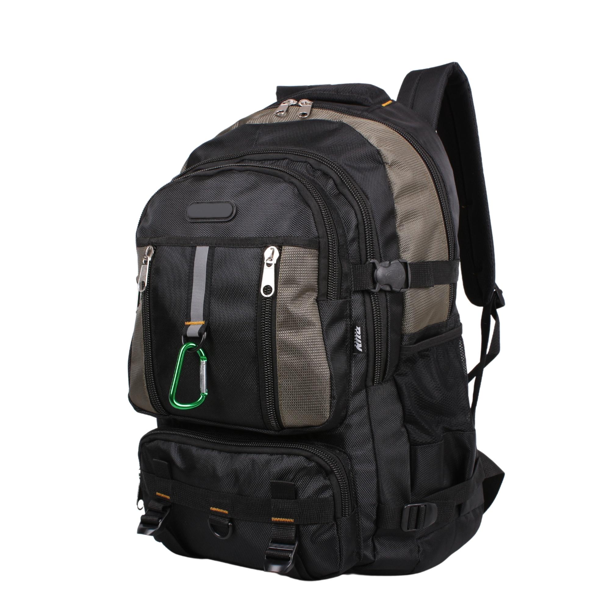 Bagacar IZDAG Kahve Siyah Seyahat Sırt Çantası 60 LT 17" Laptop Bölmeli