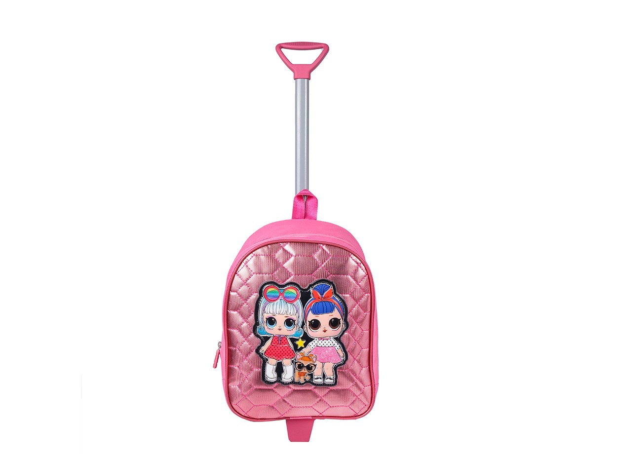 Bagacar Lol ve Kedi Pembe Tekerlekli Çocuk Sırt Çantası