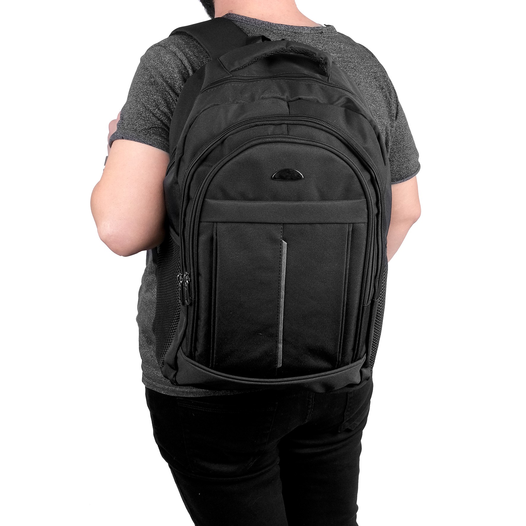 Bagacar Okul ve Günlük Laptop Bölmeli Su Geçirmez Sırt Çantası Siyah