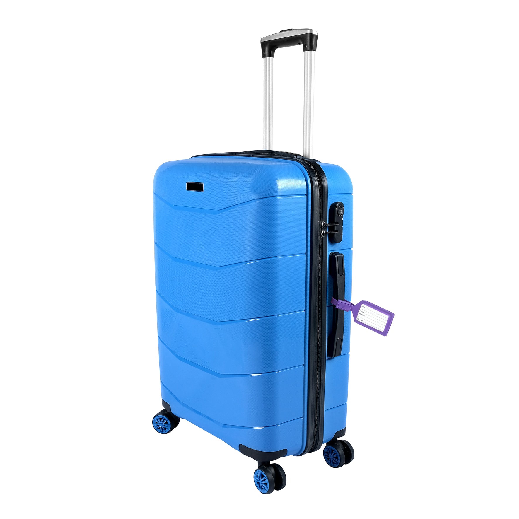 Bagacar Ultra Hafif Kırılmaz Silikon 3lü Set Valiz Mavi+ETİKET HEDİYELİ!